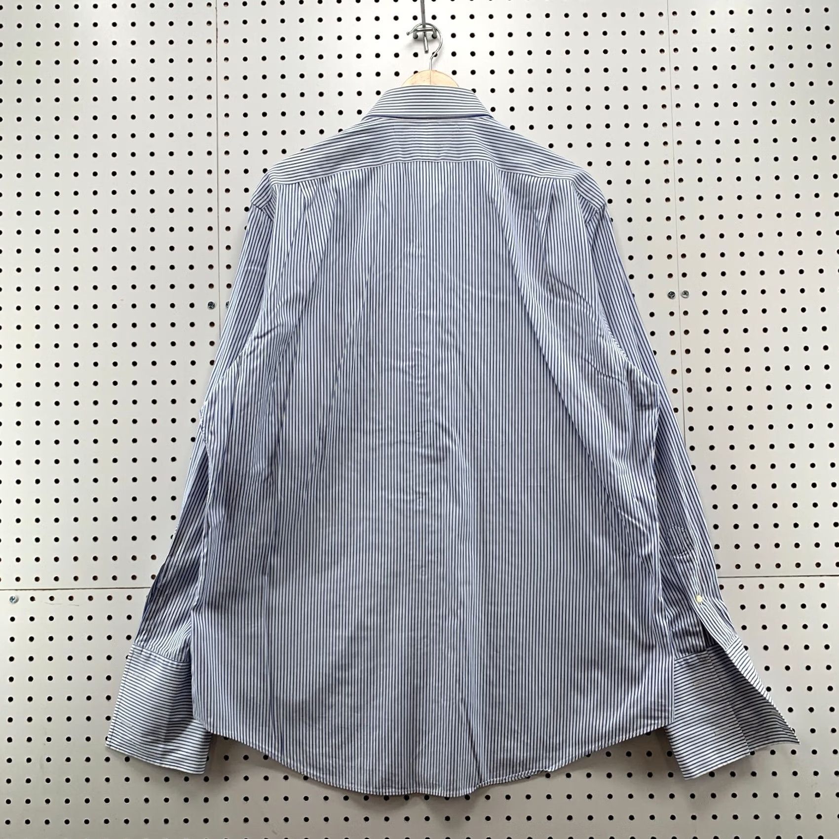 Polo Ralph Lauren Polo Ralph Lauren Shirt Mens Blue White Striped Button Long Sleeve 17 34 Regular Cotton Polo Ralph Lauren Shirt) Size US XL / EU 56 / 4 - 5 Thumbnail