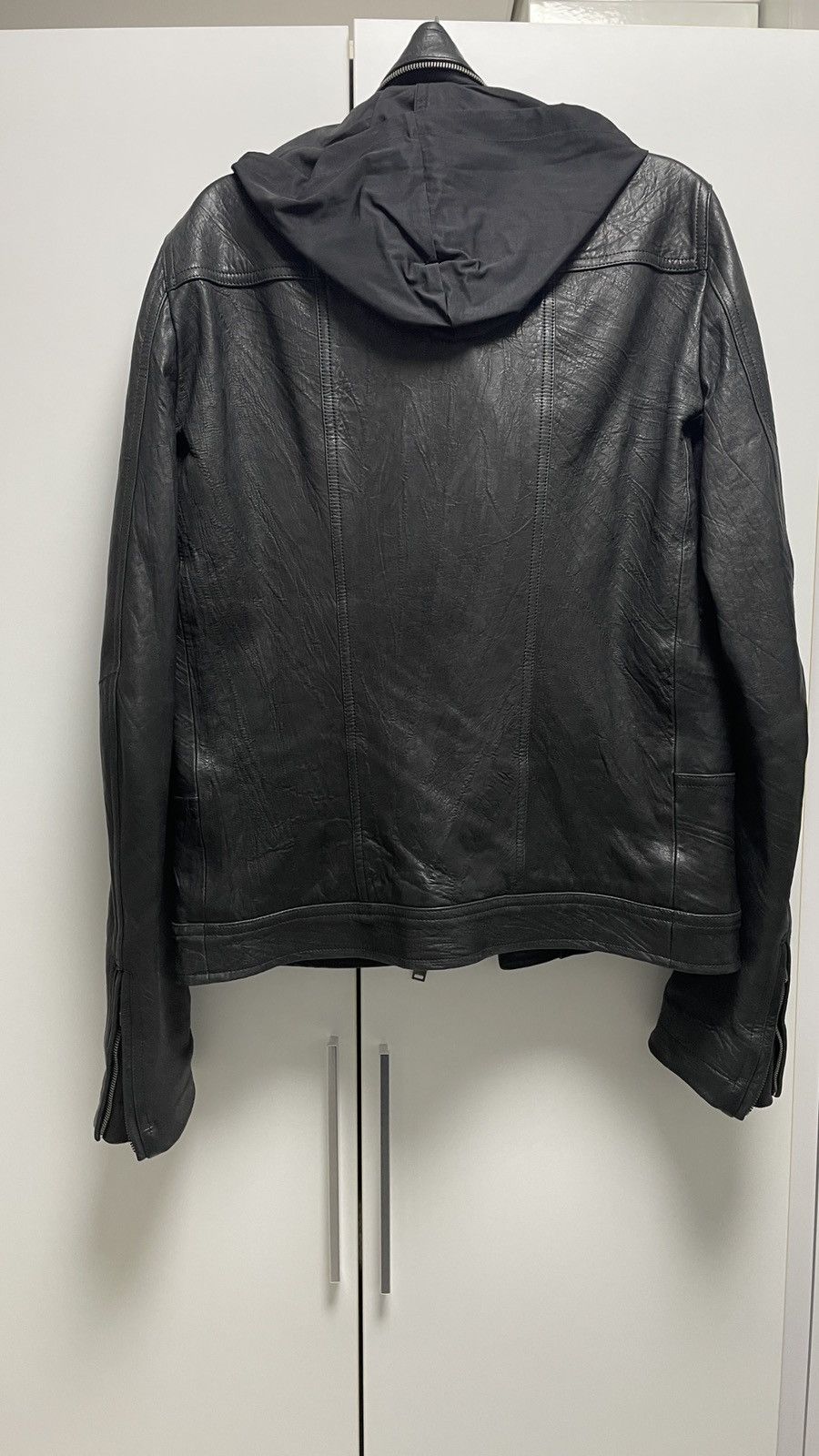 Rick Owens 13f/w Limited leather jacket *mint Hidden hood on neck Size US L / EU 52-54 / 3 - 5 Thumbnail