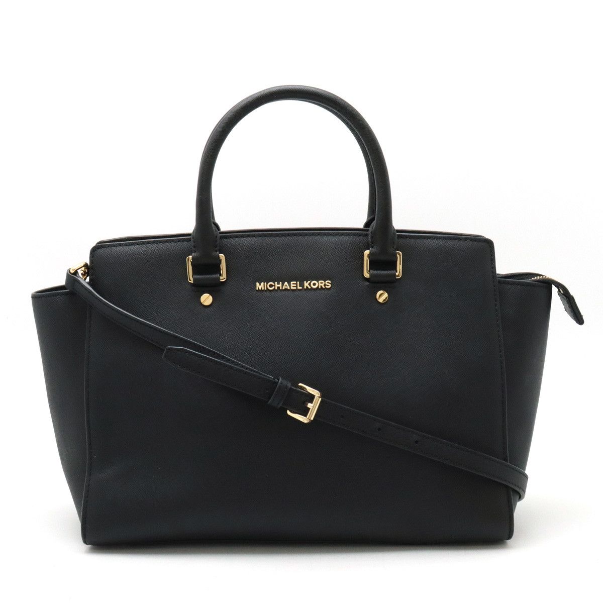 Michael Kors Michael Kors Michael Kors Selma Leather Handbag 2WAY Black Leather Handbag in Great Condition Size ONE SIZE - 1 Thumbnail