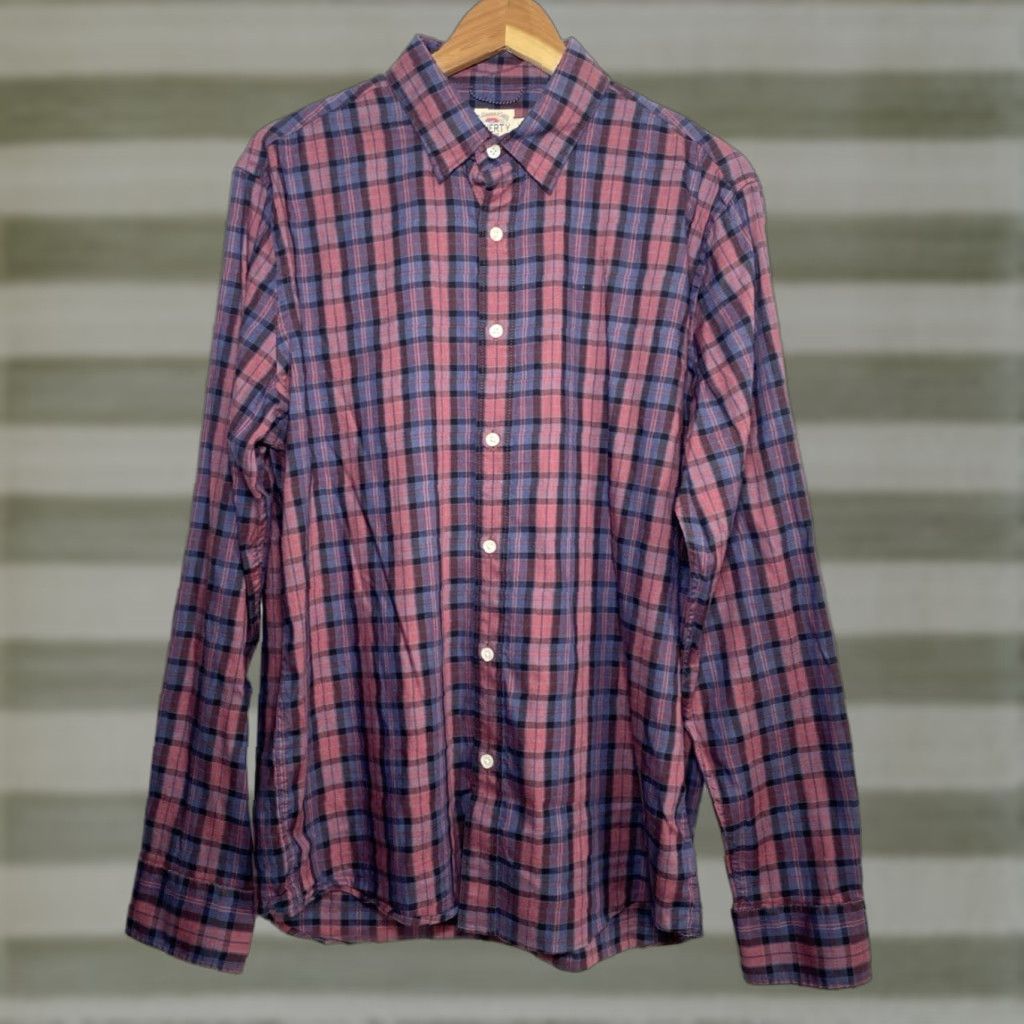 Faherty Faherty Movement Shirt Plaid Multicolor MWH2204 Button-Up Long Sleeve Cotton Blend Mens L Size US L / EU 52-54 / 3 - 1 Thumbnail
