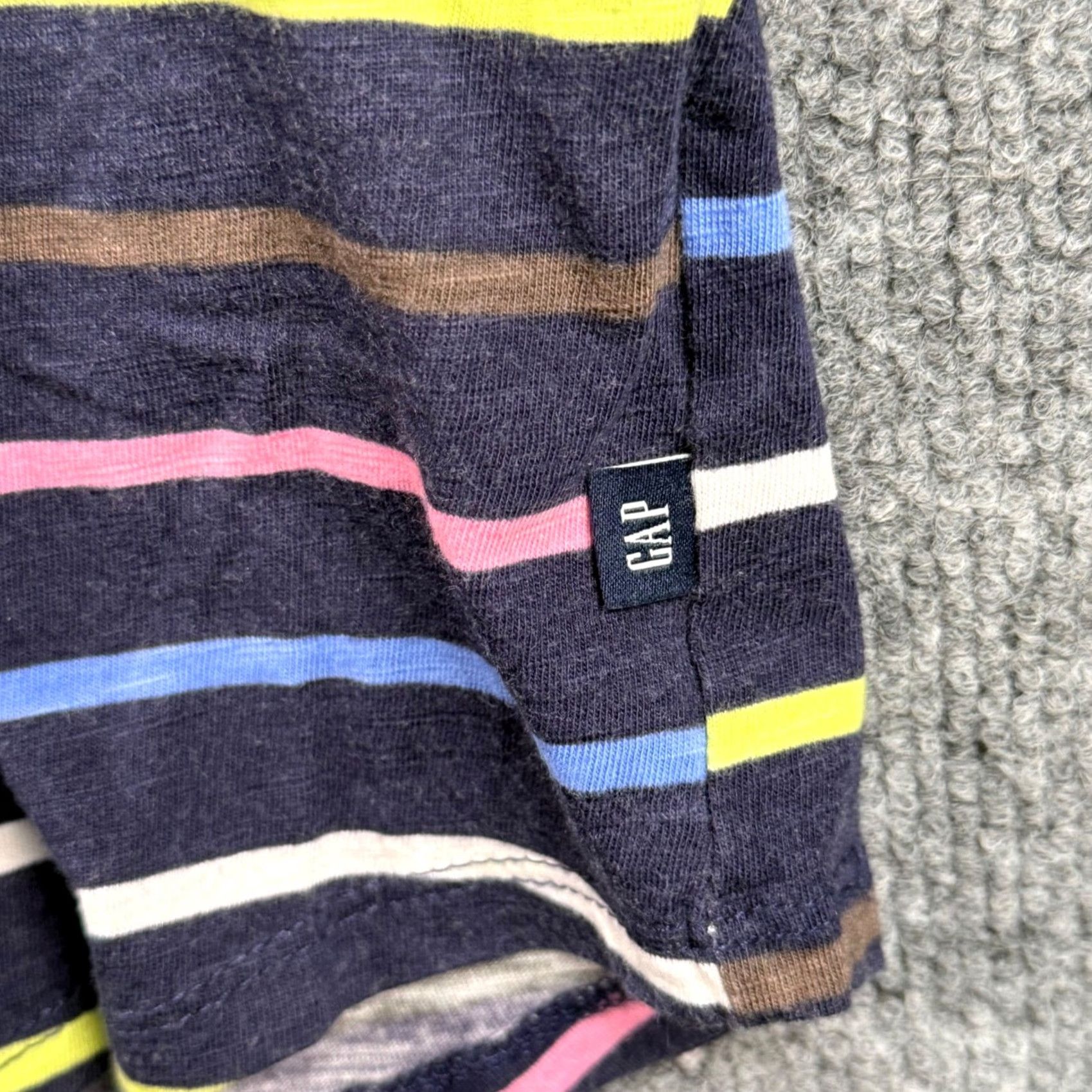 Gap Gap Women's S Crew Neck Rainbow Multi Color Stripes Long Sleeve Top Size S / US 4 / IT 40 - 5 Thumbnail