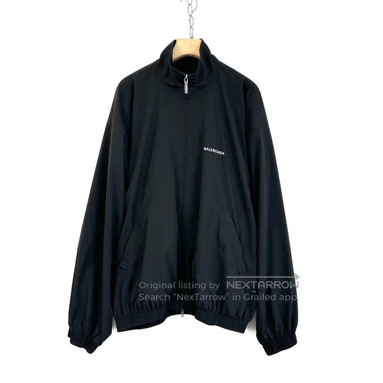 Balenciaga Balenciaga Black Letter Printed Stand Collar Jacket Size US L / EU 52-54 / 3 - 1 Thumbnail