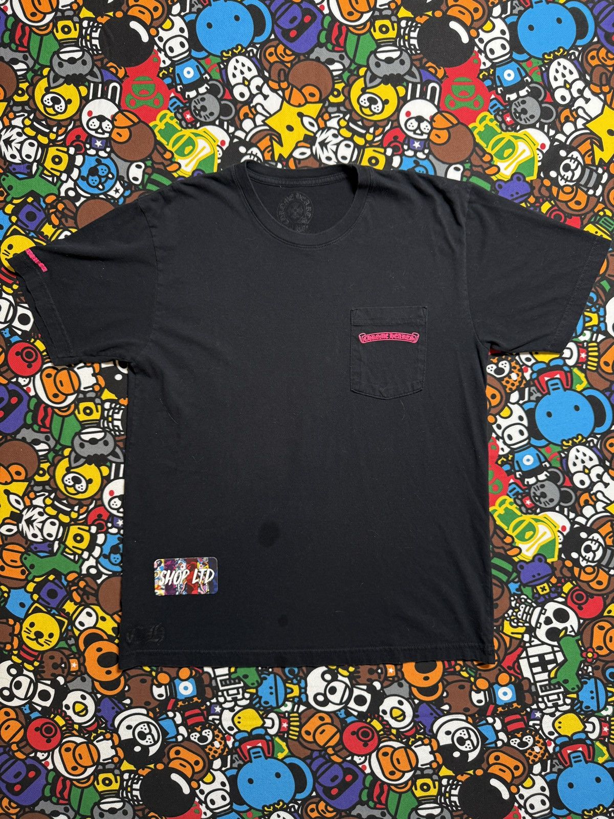 Chrome Hearts Pink Hollywood Logo Tee