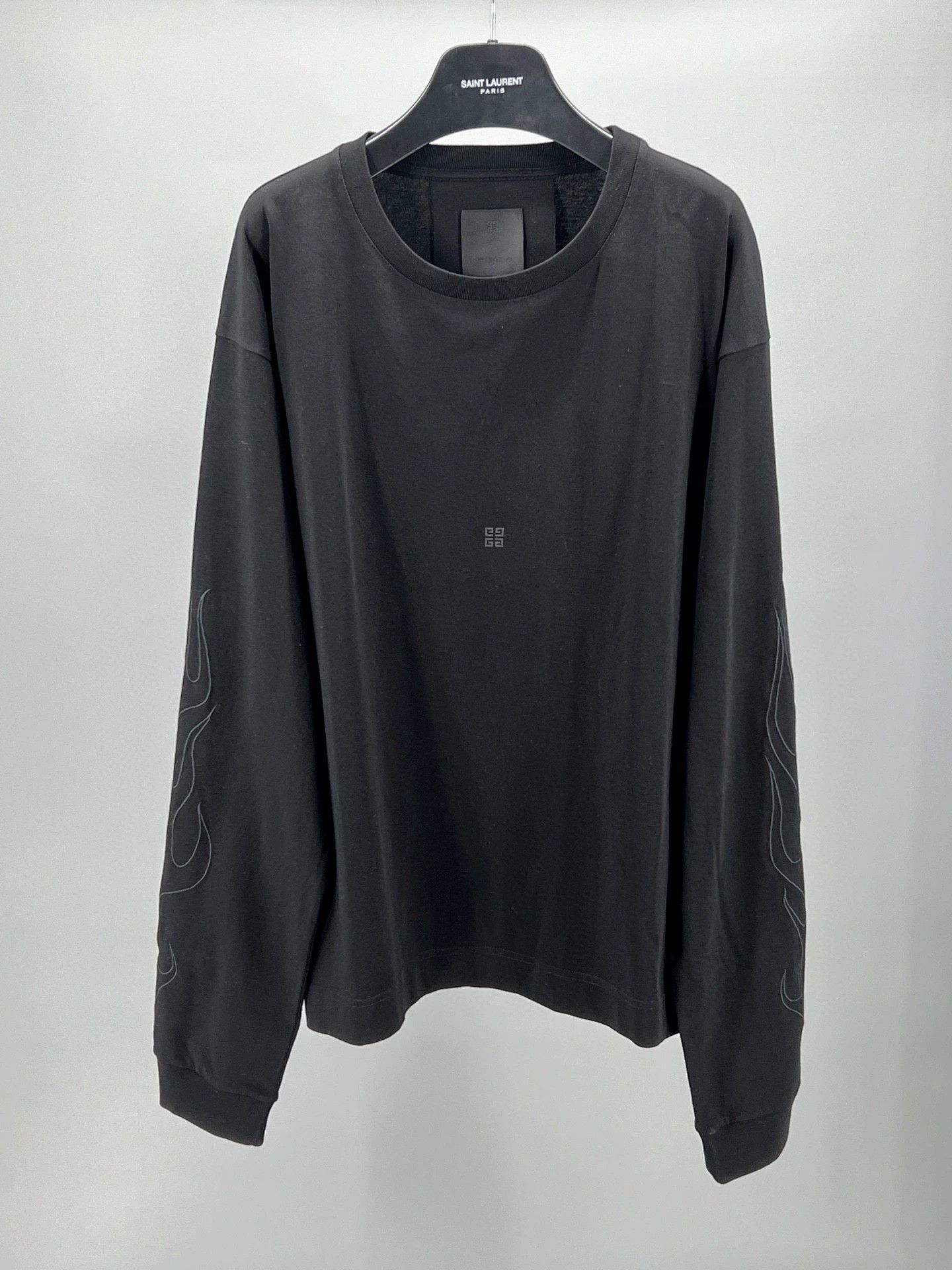 Givenchy givenchy black cotton graphic long sleeve t-shirt Size US M / EU 48-50 / 2 - 1 Thumbnail
