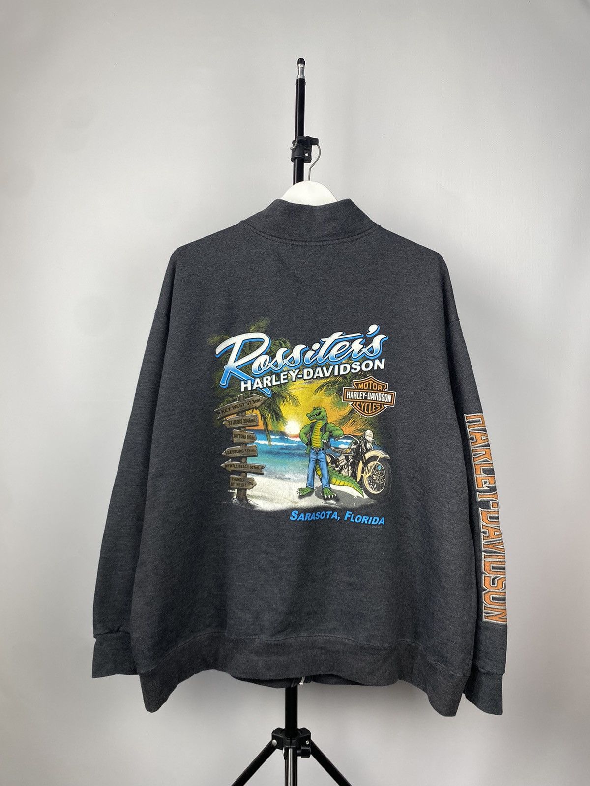 Harley Davidson × Vintage Vintage Harley Davidson Florida Black ZIP Hoodie Size US XL / EU 56 / 4 - 1 Thumbnail