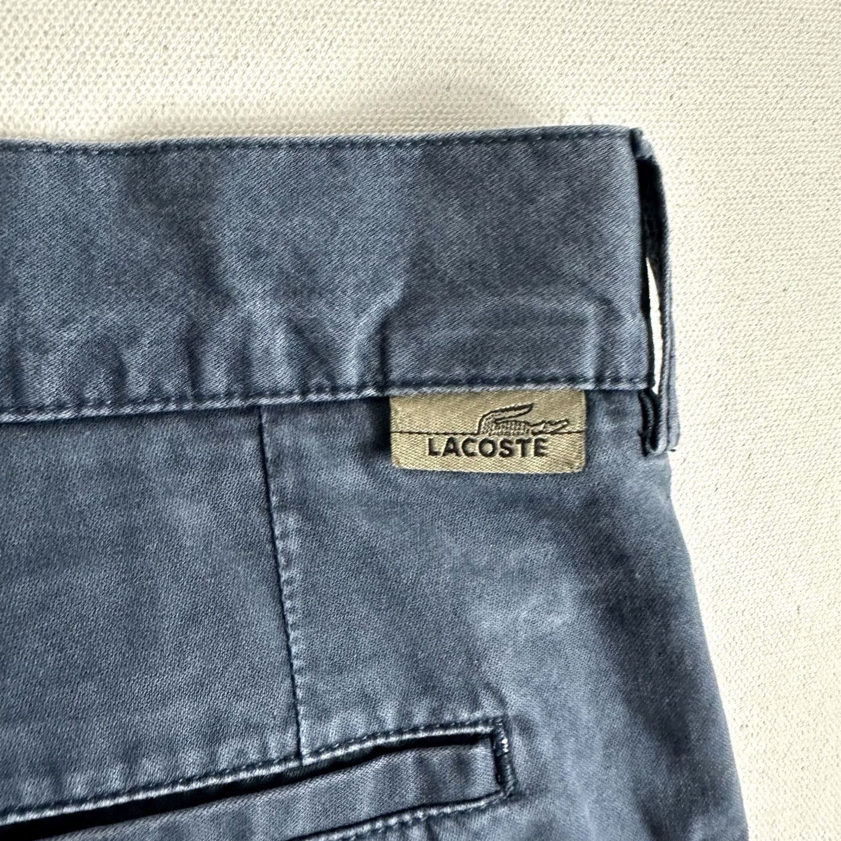 Lacoste Lacoste Chino Pants Men Regular Fit Blue Cotton EU 50 38x29 Preppy Size US 38 / EU 54 - 7 Thumbnail