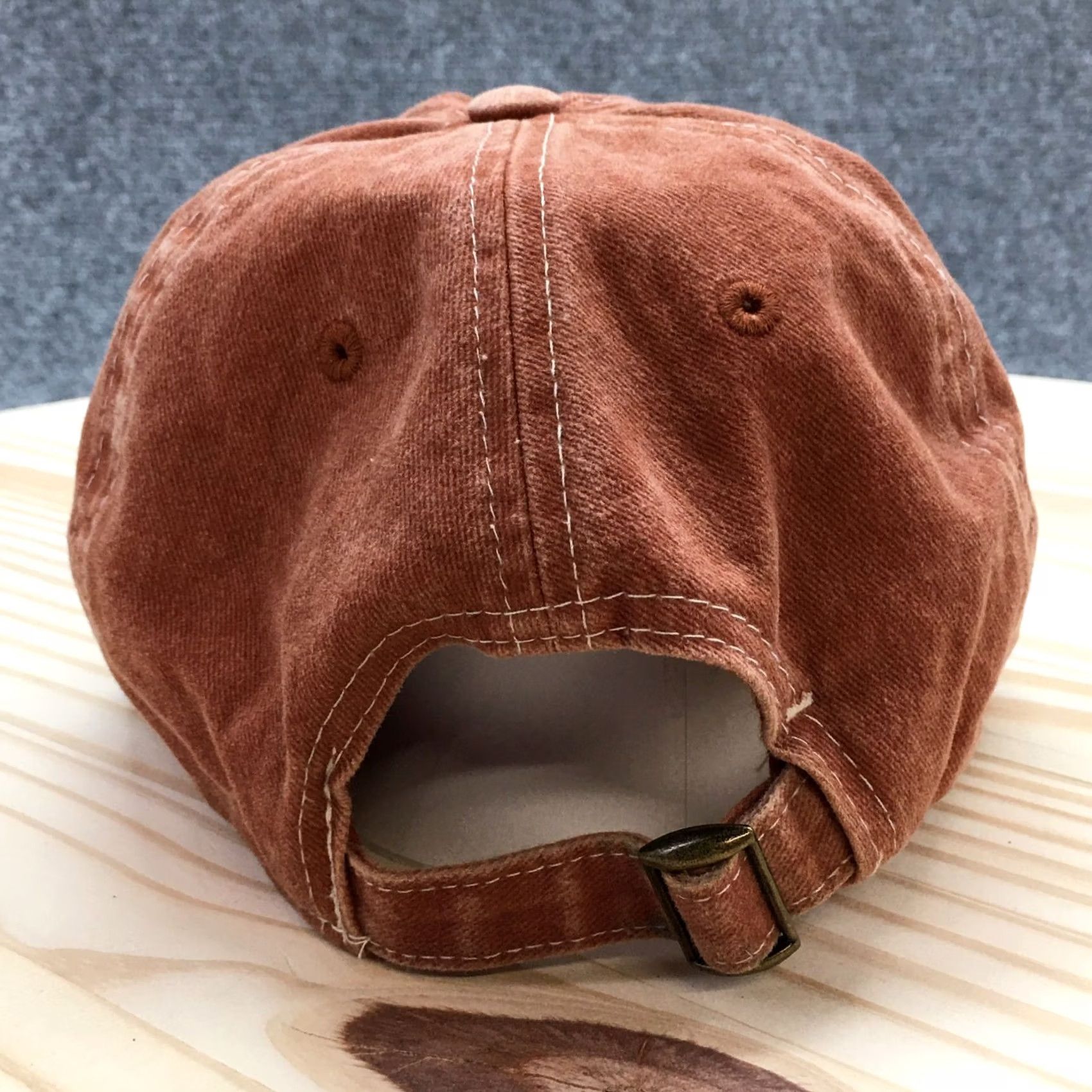 Logo 7 Keep It Happy Baseball Hat Womens Brown One Size Embroidered Logo Curved Brim Size ONE SIZE - 6 Thumbnail