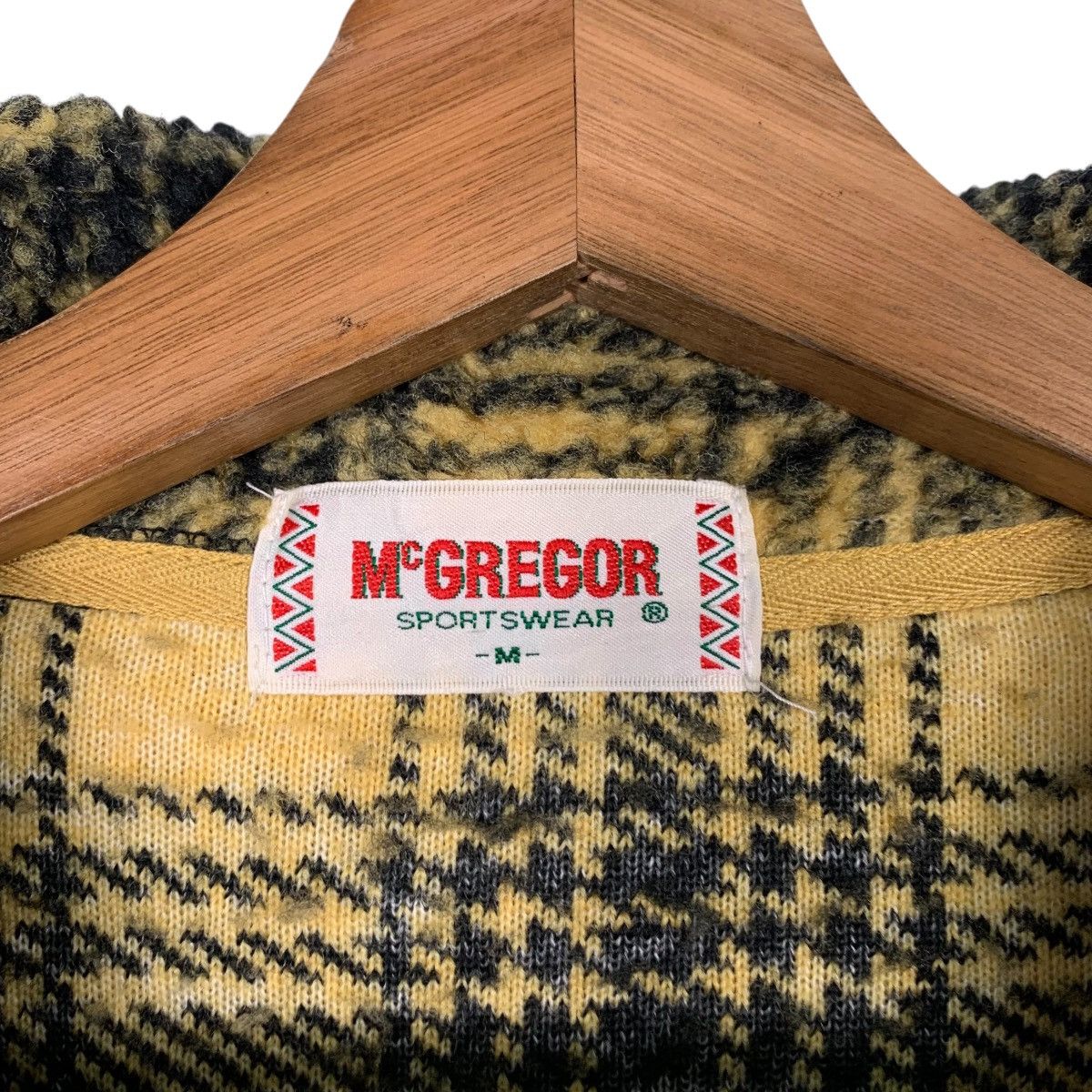 McGregor 90's MCREGOR Yellow Tartan Half Zip Sweater #2085-C91 Size US M / EU 48-50 / 2 - 12 Thumbnail