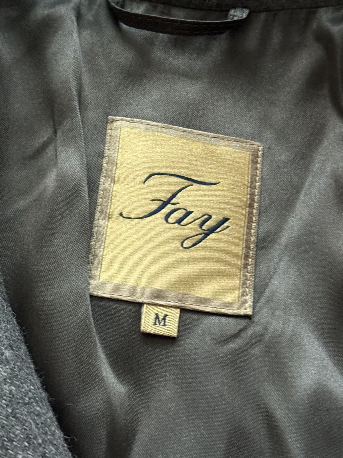 Designer × Fay Fay M wool clasp fastening coat long jacket Wmns Size M / US 6-8 / IT 42-44 - 9 Thumbnail