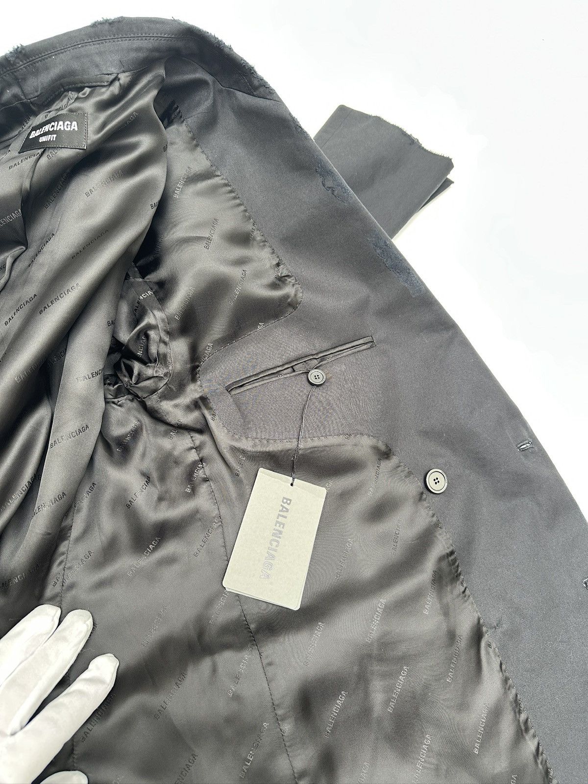 Balenciaga Balenciaga Worn Out Tailored Blazer Jacket Size 40S - 9 Thumbnail