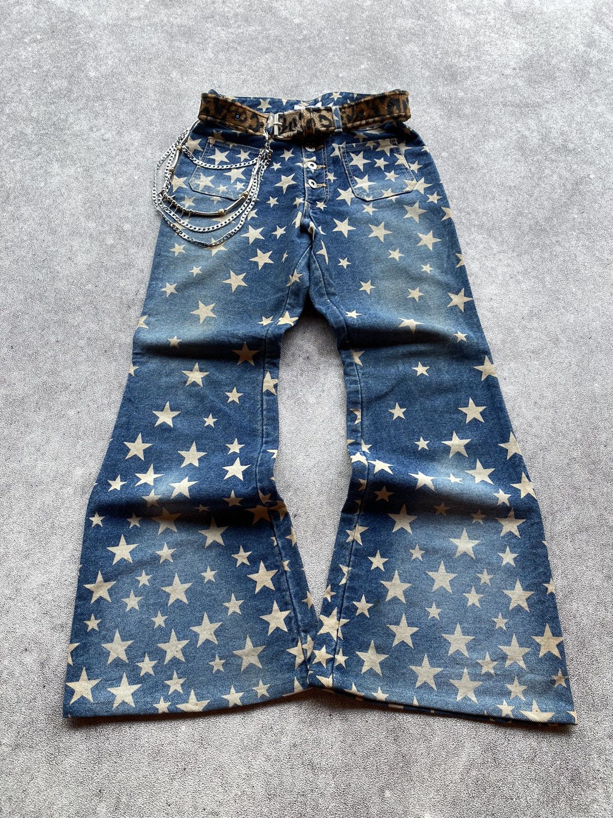 Hysteric Glamour × Japanese Brand × Le Grande Bleu (L.G.B.) 2000s Magic Square Star Y2K Superflare Pant Size US 28 / EU 44 - 1 Thumbnail