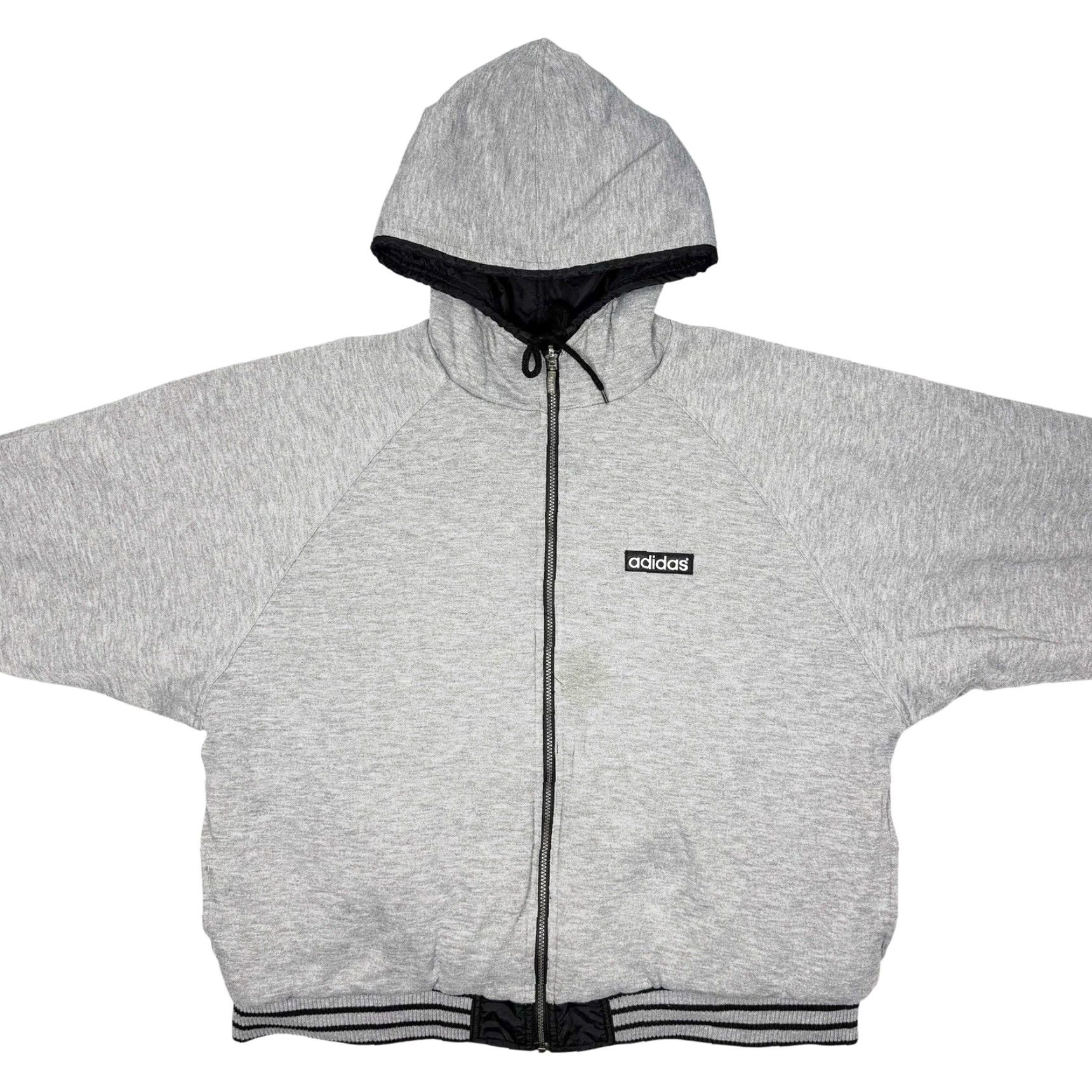 Adidas VINTAGE Adidas Trefoil Grey Hooded Parka Jacket Mens XL Size US XL / EU 56 / 4 - 5 Thumbnail