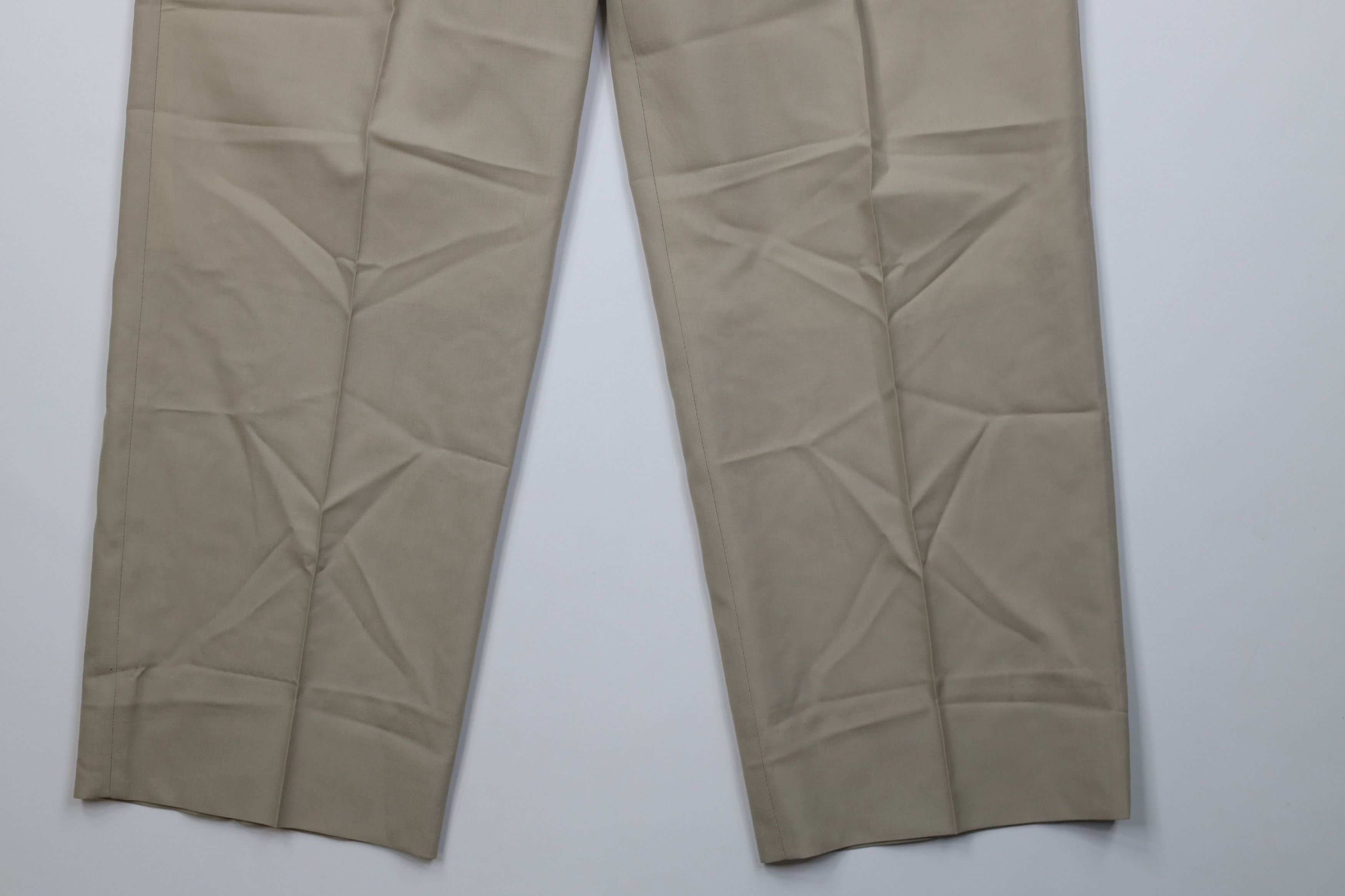 Pierre Balmain Vintage 90s Pierre Balmain Wool Knit Wide Leg Chino Pants Size US 35 - 4 Thumbnail