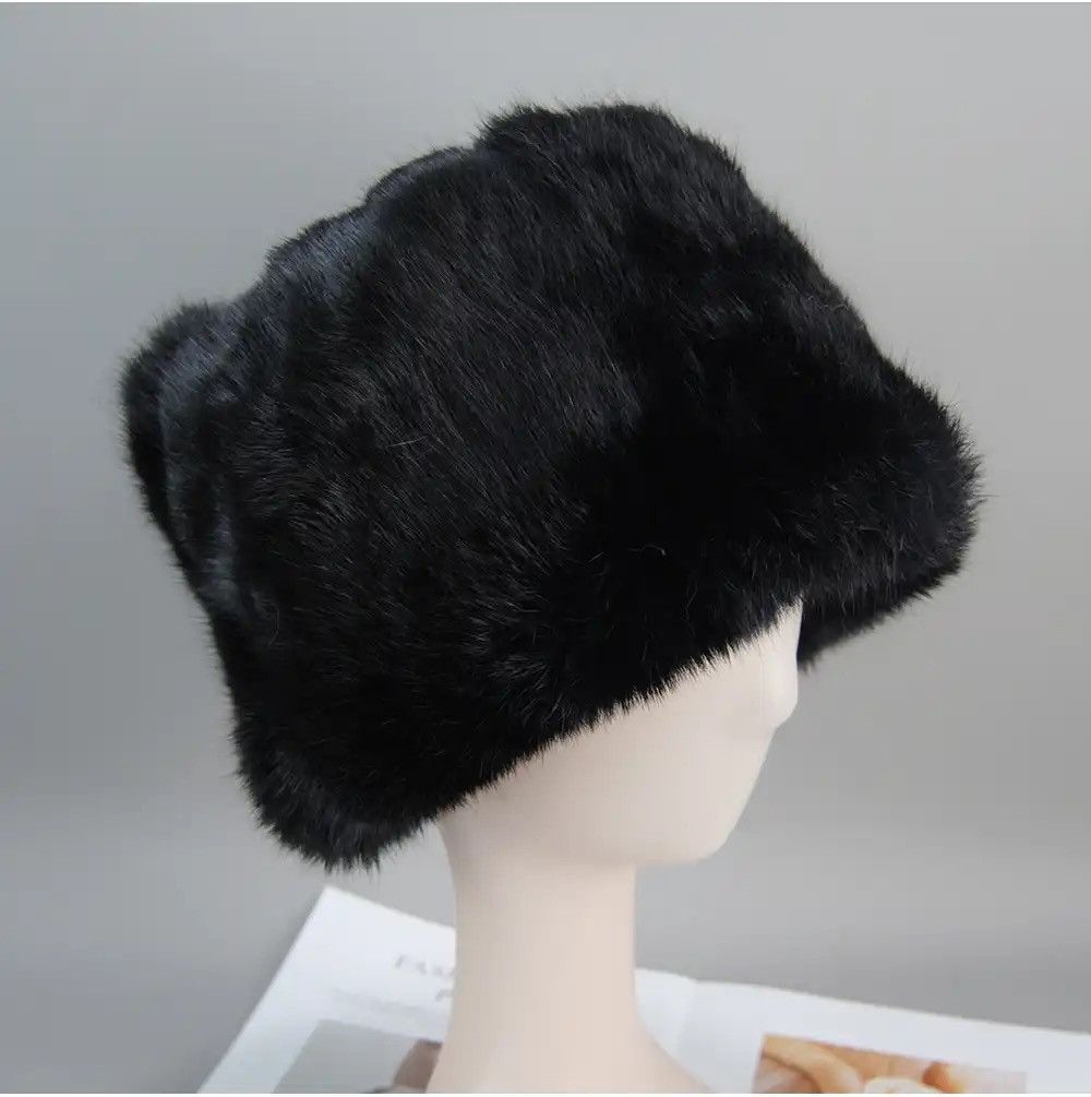 Warm Natural Rabbit Fur Bomber Hat