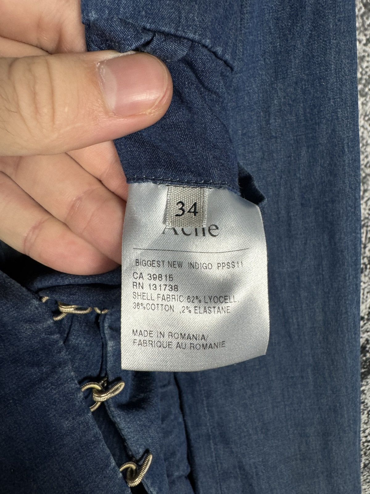 Acne Studios Women’s Acne Blazer Biggest Indigo Navy Blue Jacket Size 34 Size XXS / US 00 / IT 34 - 7 Thumbnail