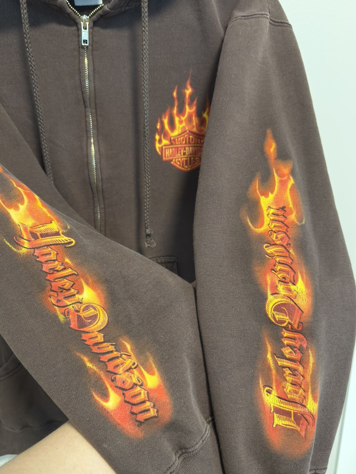 Harley Davidson Harley Davidson Honolulu Pacific Flaming Hoodie Choco Brown Size US M / EU 48-50 / 2 - 3 Thumbnail