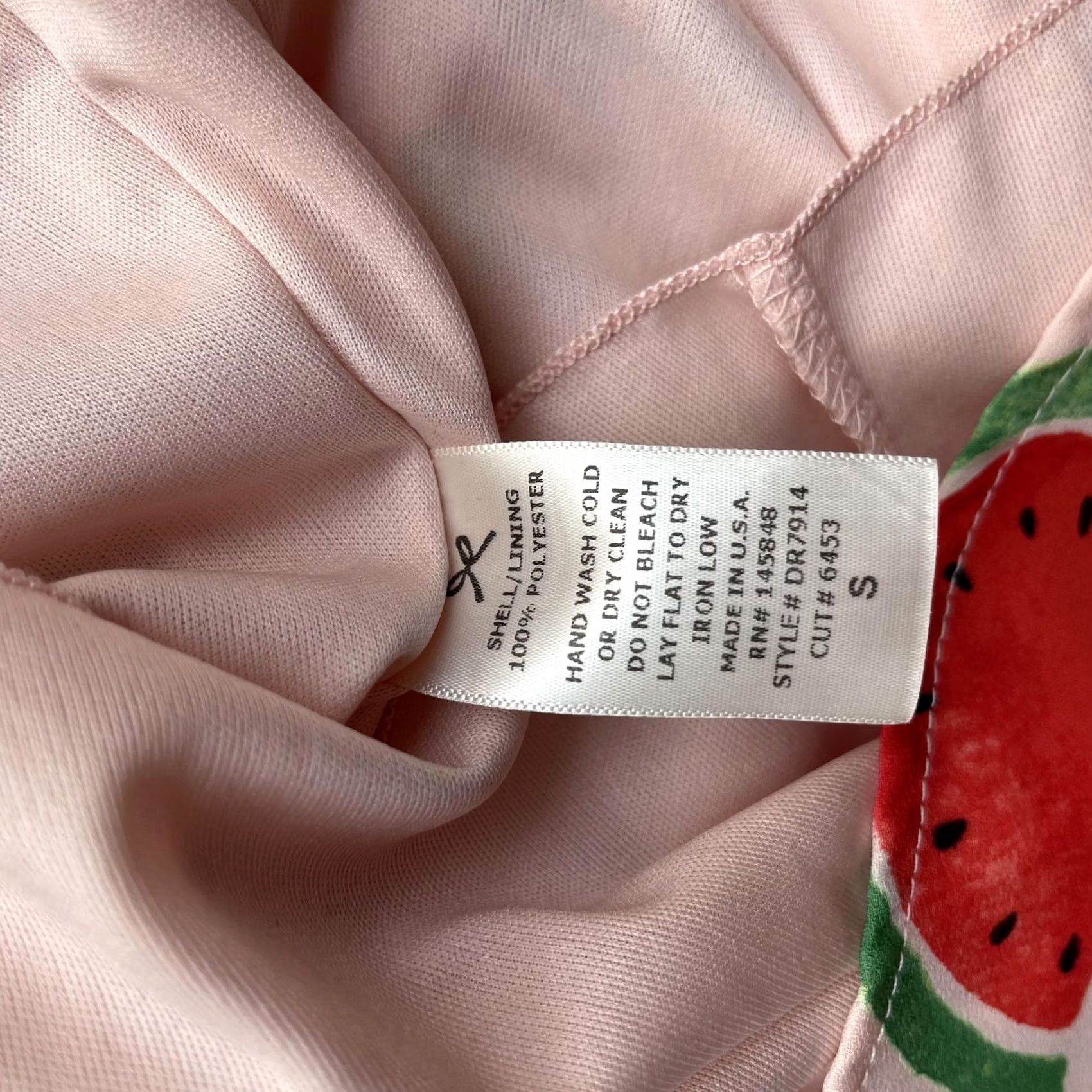 Vintage Everly Womens Small Pink Watermelon Print Sundress Size S / US 4 / IT 40 - 3 Thumbnail