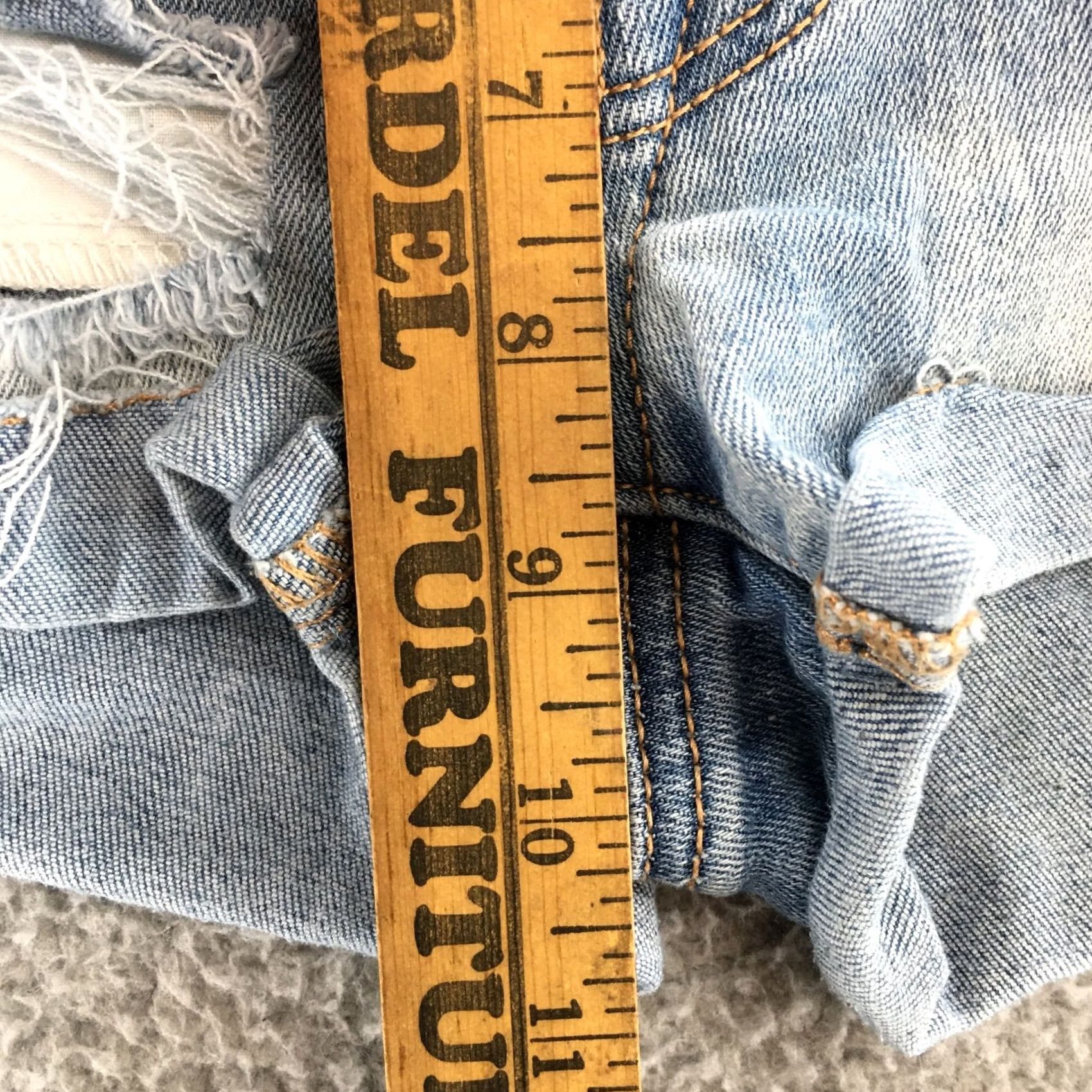 American Eagle Outfitters American Eagle Outfitters Shorts Womens 2 Blue Ripped Cheeky Shortie High Rise Size 26" / US 2 / IT 38 - 5 Thumbnail