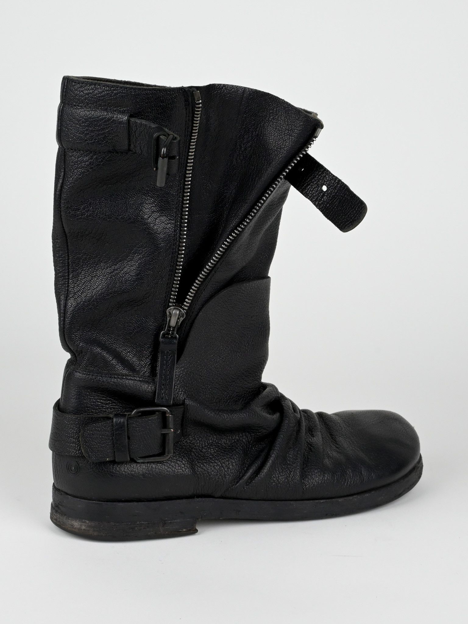 Marsell Stacked Leather Moto Boots Size US 7 / EU 40 - 17 Thumbnail