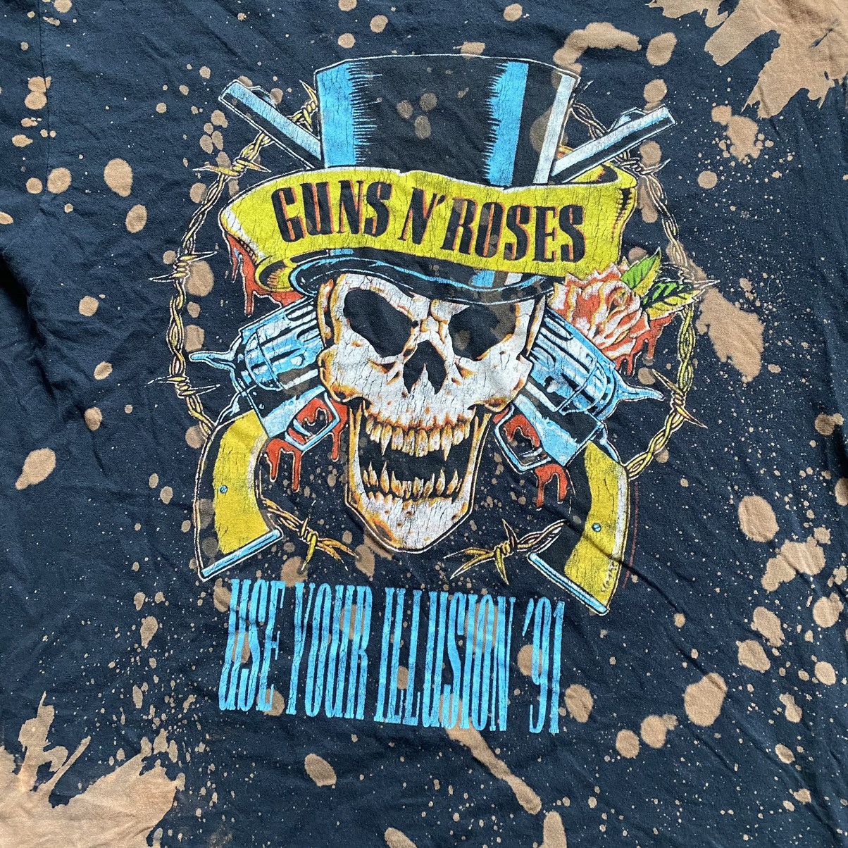Band Tees GUNS N ROSES ROCK BAND TOUR ACID WASH T SHIRT Size US L / EU 52-54 / 3 - 2 Thumbnail
