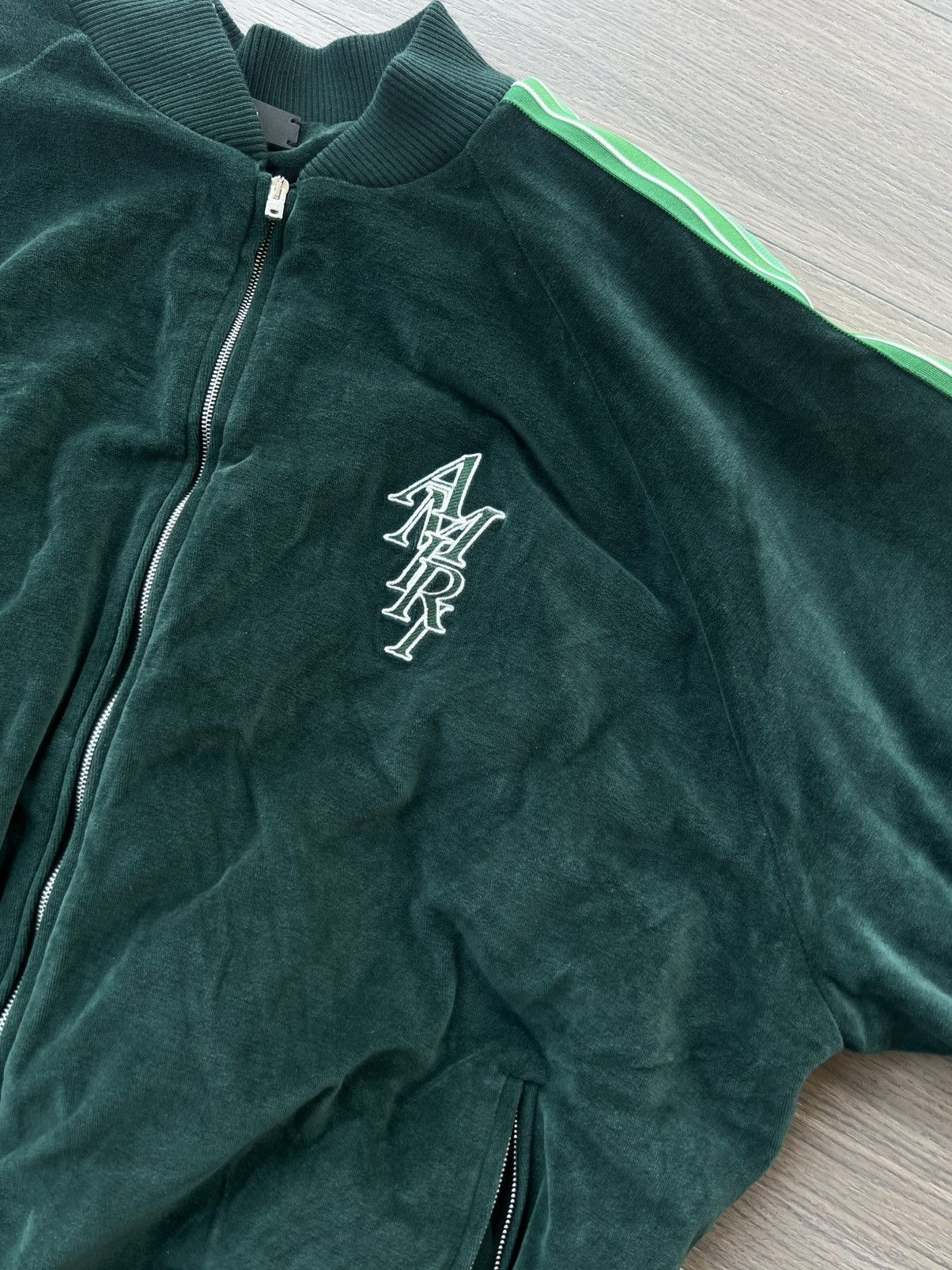 Amiri AMIRI Stacked Monogram Velour Track Jacket Size US XXL / EU 58 / 5 - 3 Thumbnail