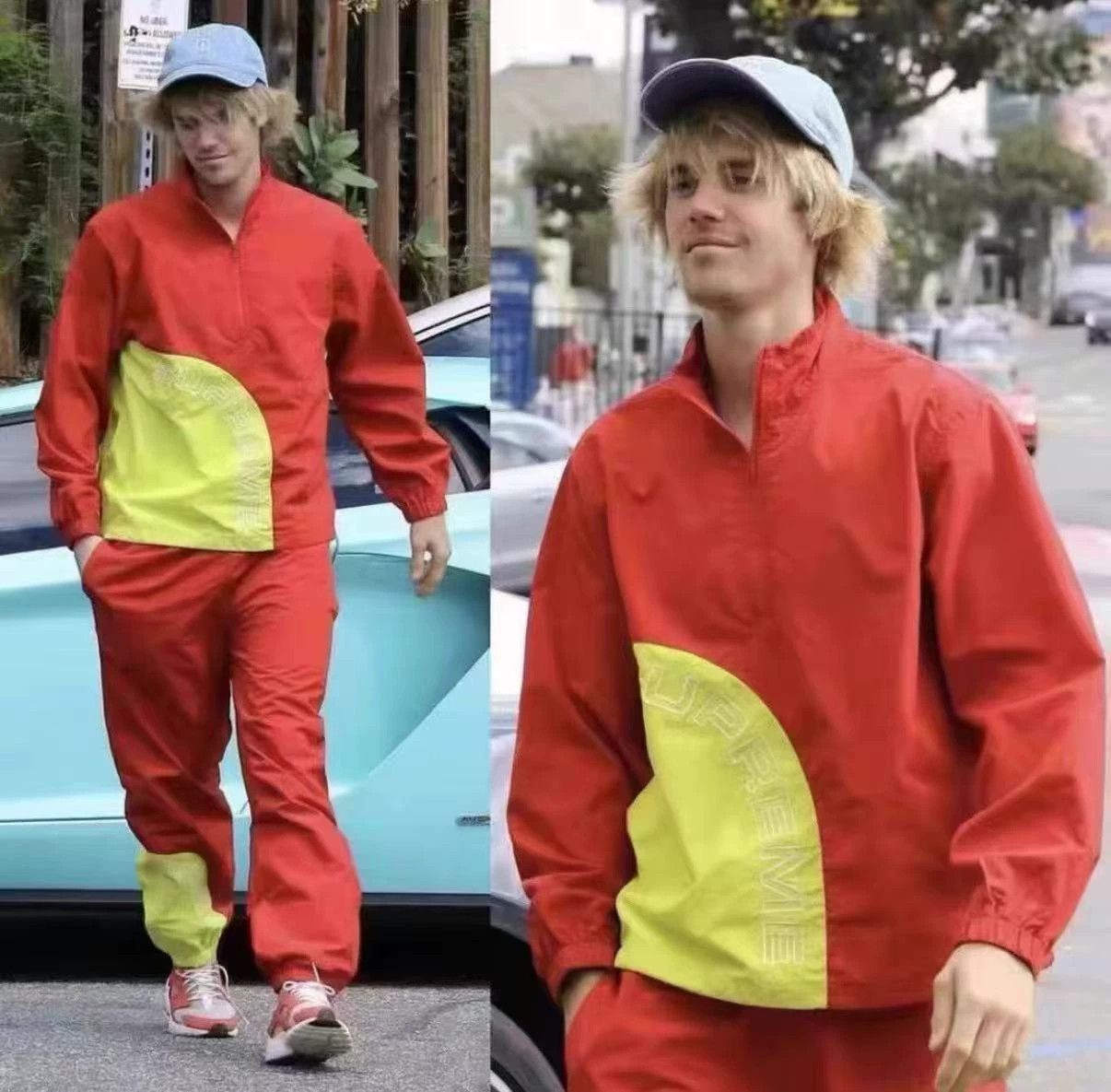 Supreme Red Colorblock Light Jacket XL Size US XL / EU 56 / 4 - 1 Thumbnail