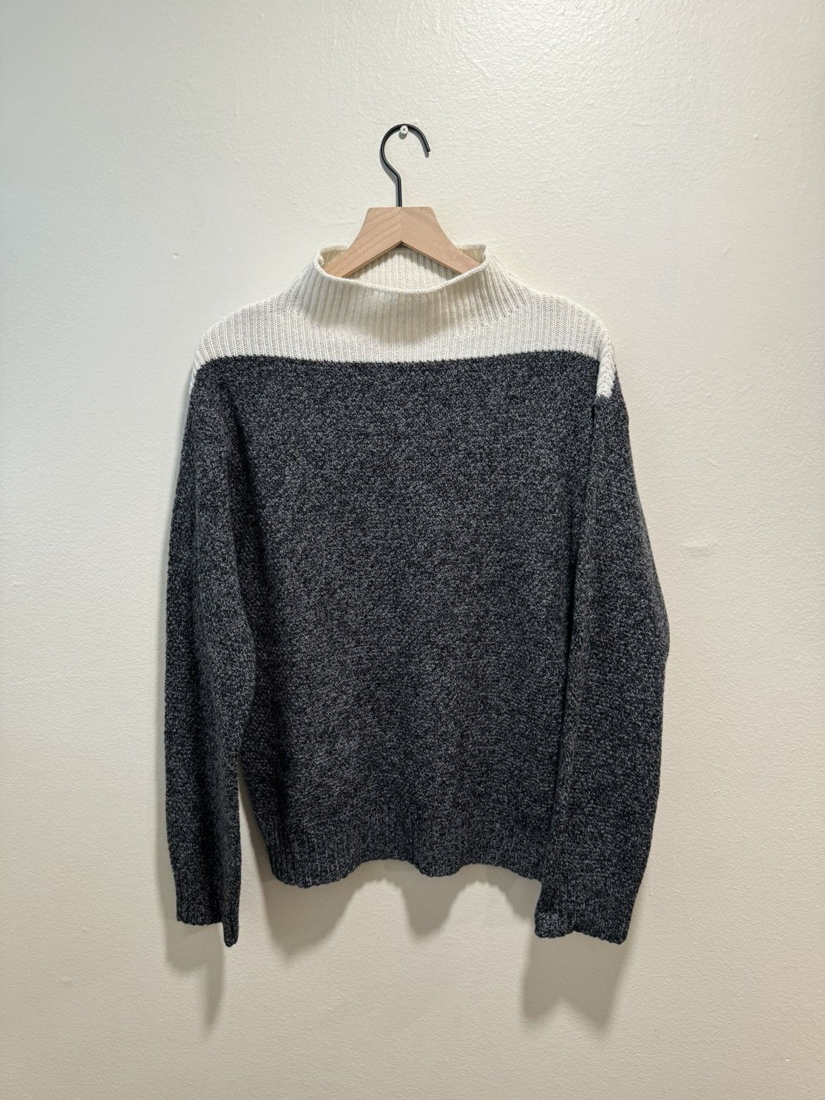Marni TURTLENECK SWEATER - GREY/WHITE Size US M / EU 48-50 / 2 - 2 Thumbnail