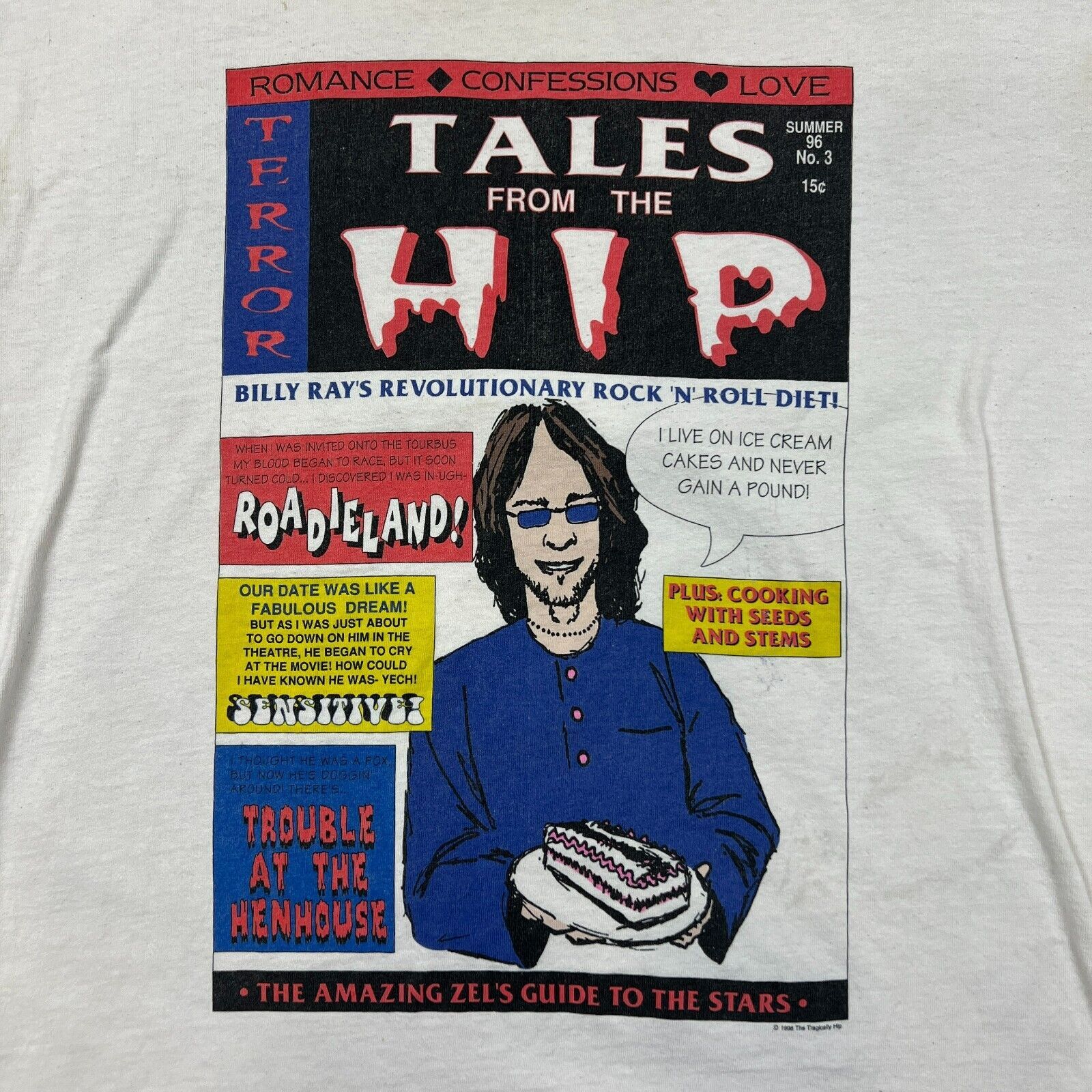 Band Tees × Vintage 1996 Tragically Hip T Shirt Tales From Hip Thrash Band Tee Size US XL / EU 56 / 4 - 2 Thumbnail