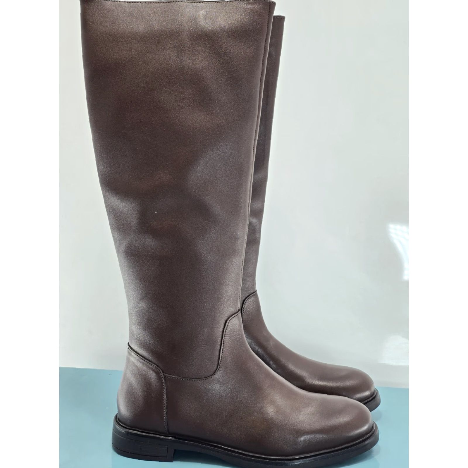 Seychelles Seychelles Dancing Circles Brown Leather Boots Sz 8 M - Women's, Knee High - Brown, Platform, Dance Theme, Shoe Size US 8 / IT 38 - 7 Thumbnail