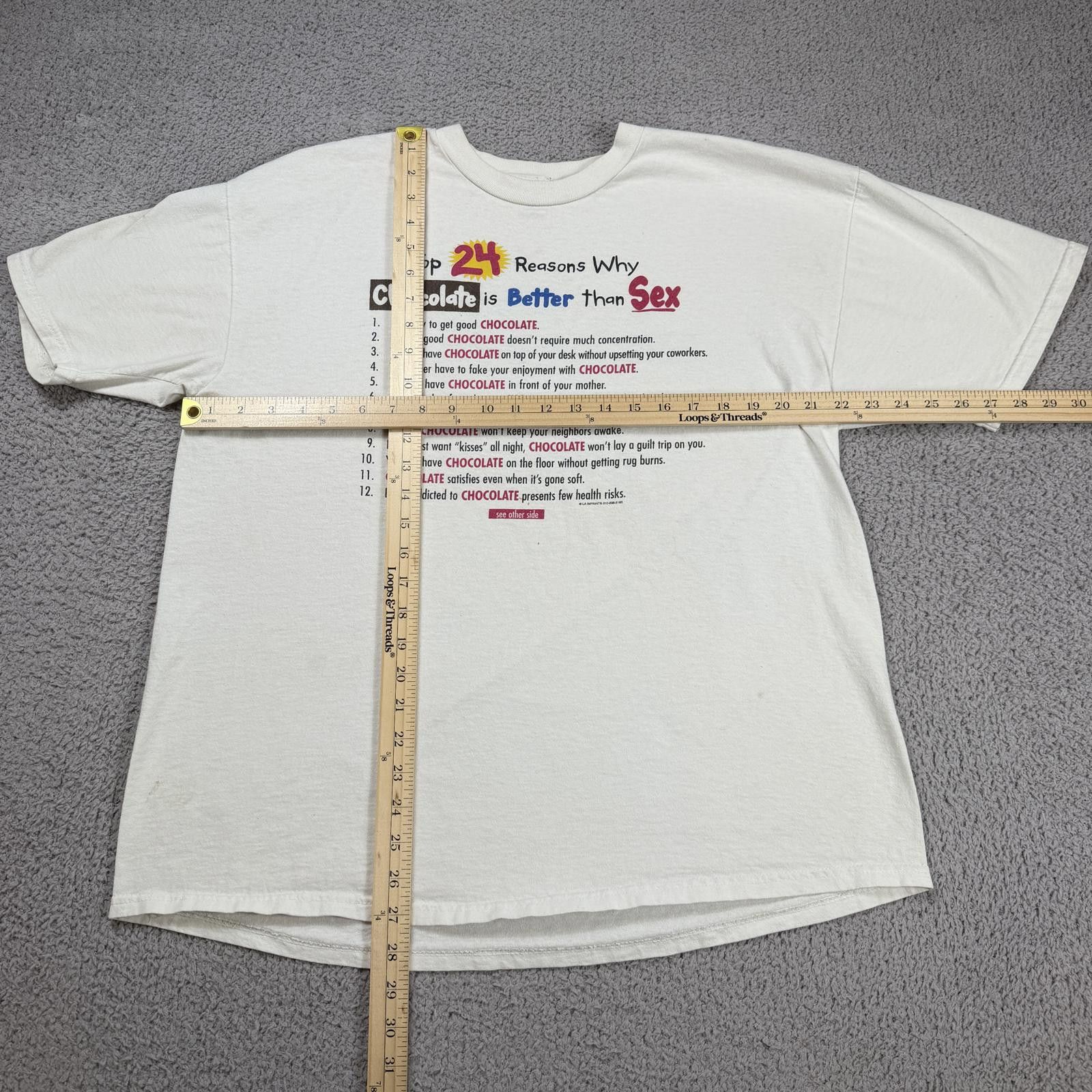 Delta Vintage Chocolate Is Better Than Sex Funny T Shirt Adult XL Size US XL / EU 56 / 4 - 3 Thumbnail