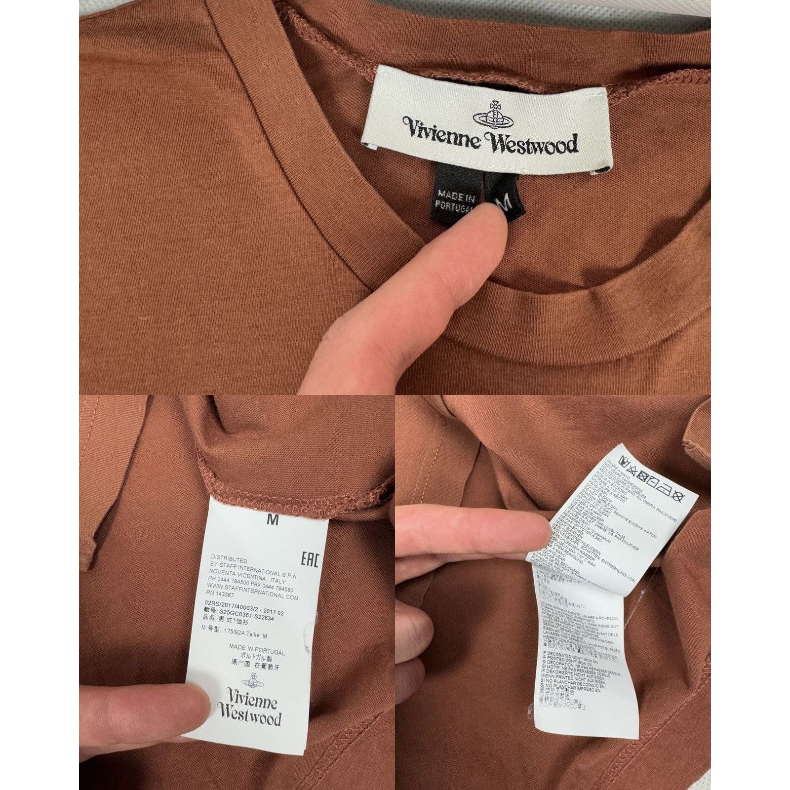 Vivienne Westwood Vivienne Westwood Brown Orb Logo T-Shirt Medium Size US M / EU 48-50 / 2 - 2 Thumbnail