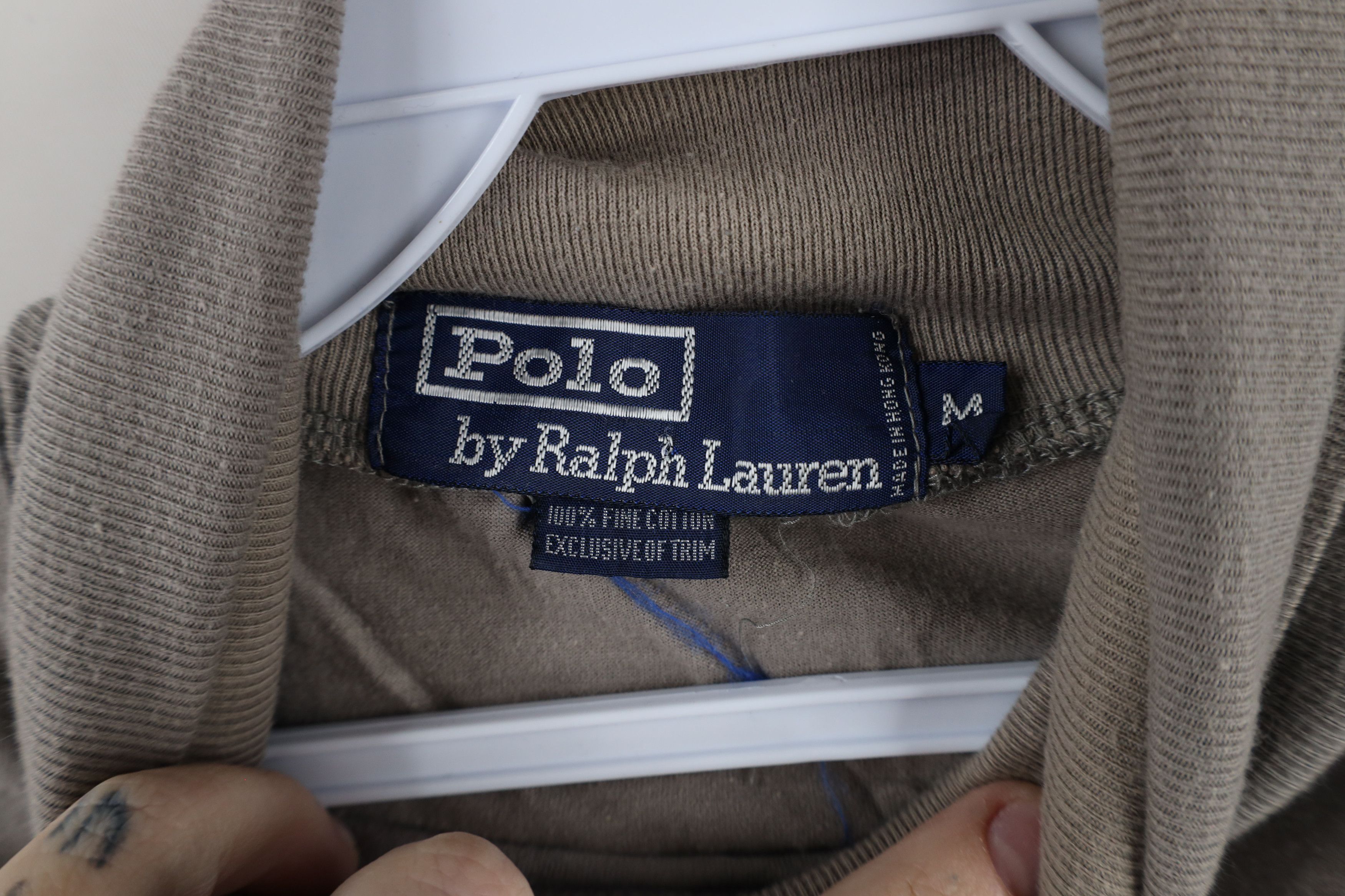 Ralph Lauren × Vintage Vintage 90s Ralph Lauren Long Sleeve Turtleneck T-Shirt Gray Size US M / EU 48-50 / 2 - 8 Thumbnail