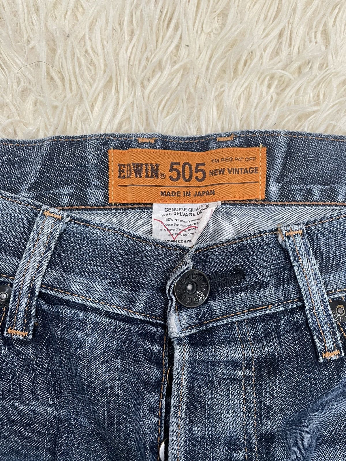 Edwin Distressed Edwin Buckle Back Selvedge Denim Jeans Size US 34 / EU 50 - 6 Thumbnail