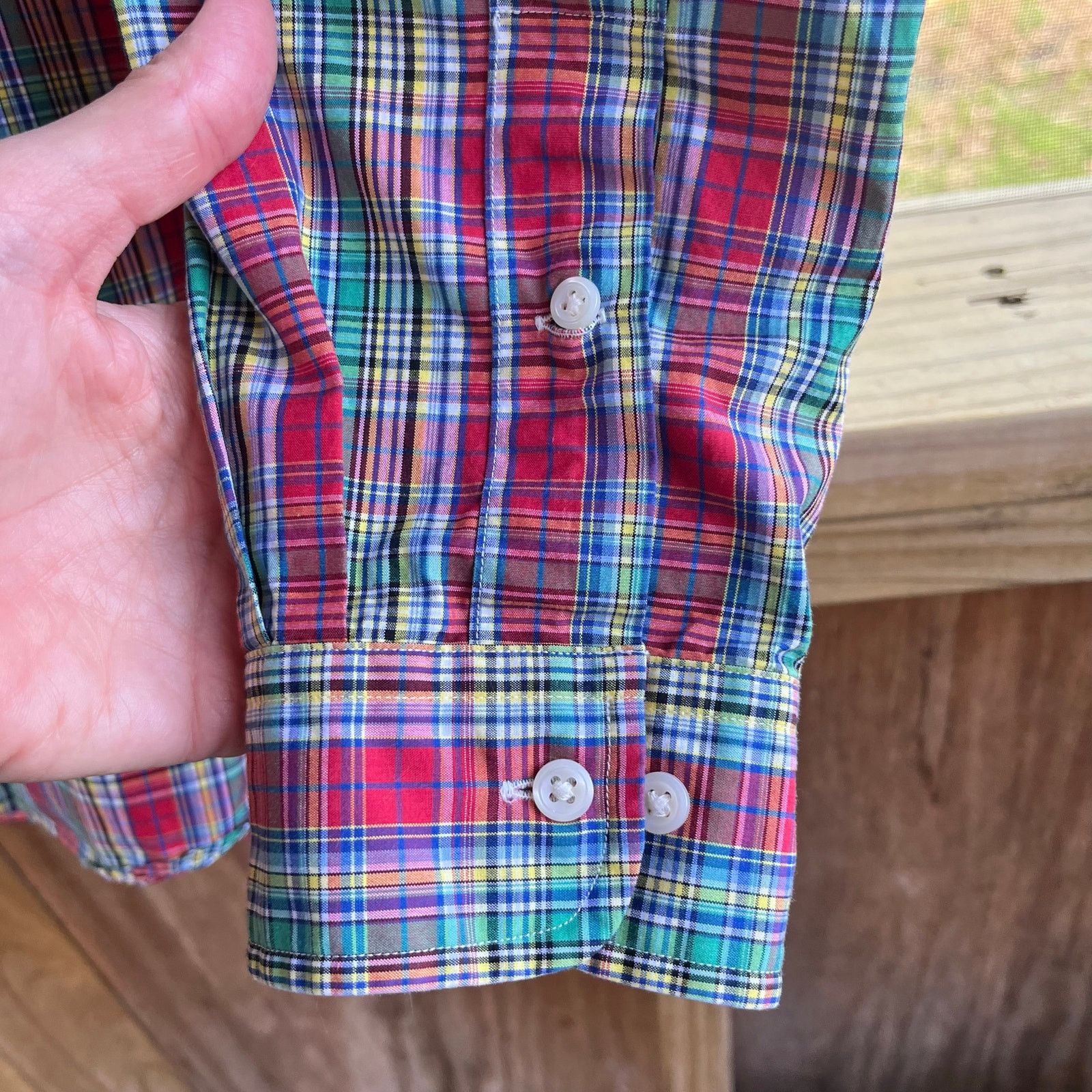 Ralph Lauren Ralph Lauren Red And Green Plaid Button Down Shirt Size 16/L Size US L / EU 52-54 / 3 - 6 Thumbnail