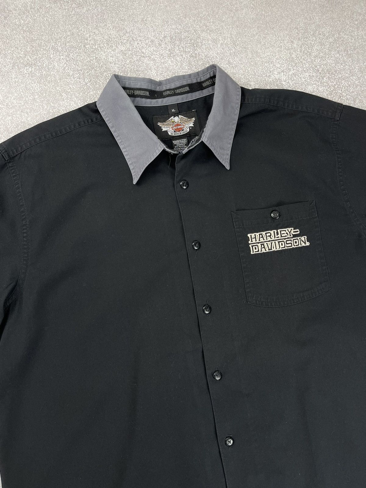 Harley Davidson × Vintage Vintage Harley Davidson Motorcycle Button Shirt Size XL Size US XL / EU 56 / 4 - 2 Thumbnail