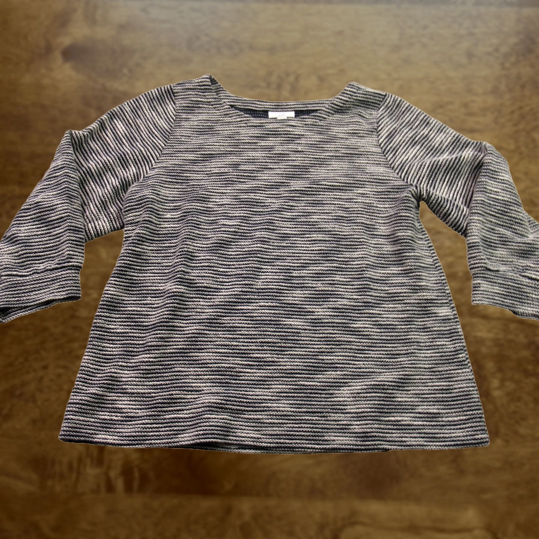 J. Jill J Jill Shirt Womens Medium Long Sleeve Crew Neck Lightweight Outdoors Casual Multicolor Knit Cotton Blend Regular True to Size Size M / US 6-8 / IT 42-44 - 1 Thumbnail