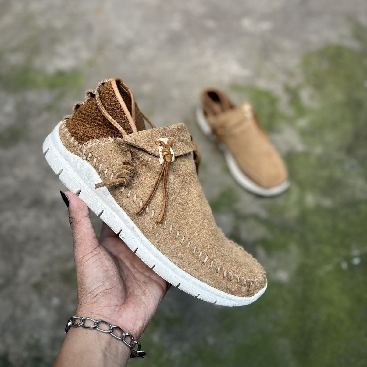 Visvim Visvim Brown Folk Trainer Tan Suede Shoes, Size US 8 / EU 41 - 10 Thumbnail