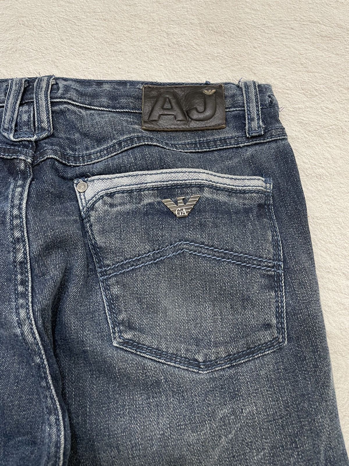 Giorgio Armani 00s Armani Mudwash Denim Button Fly Y2K Size US 35 - 8 Thumbnail