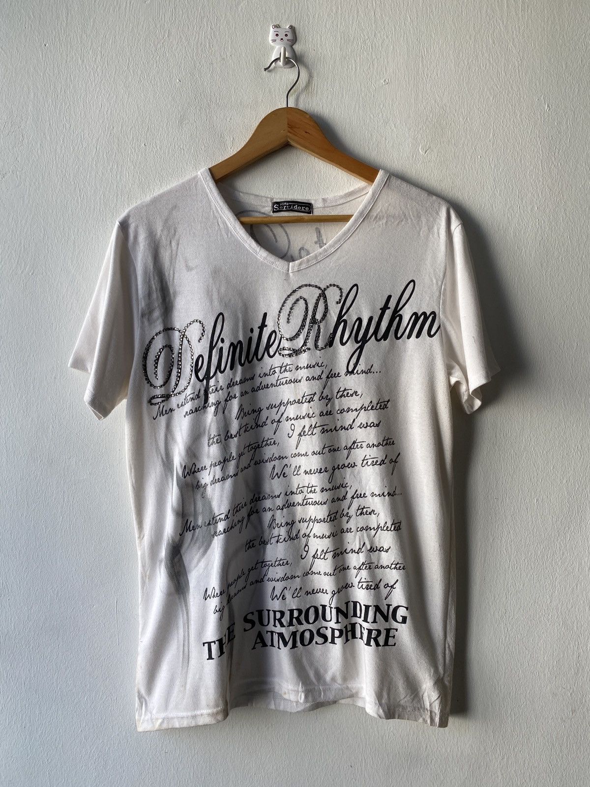 If Six Was Nine Sorridere Japan Poem Cross Design V Neck Shirt Size US M / EU 48-50 / 2 - 3 Thumbnail