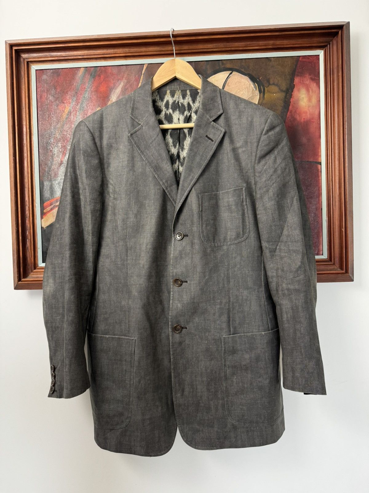 Roberto Cavalli Just Cavalli Leopard Print Gray Blazer Y2k Vintage Archive Size US M / EU 48-50 / 2 - 2 Thumbnail