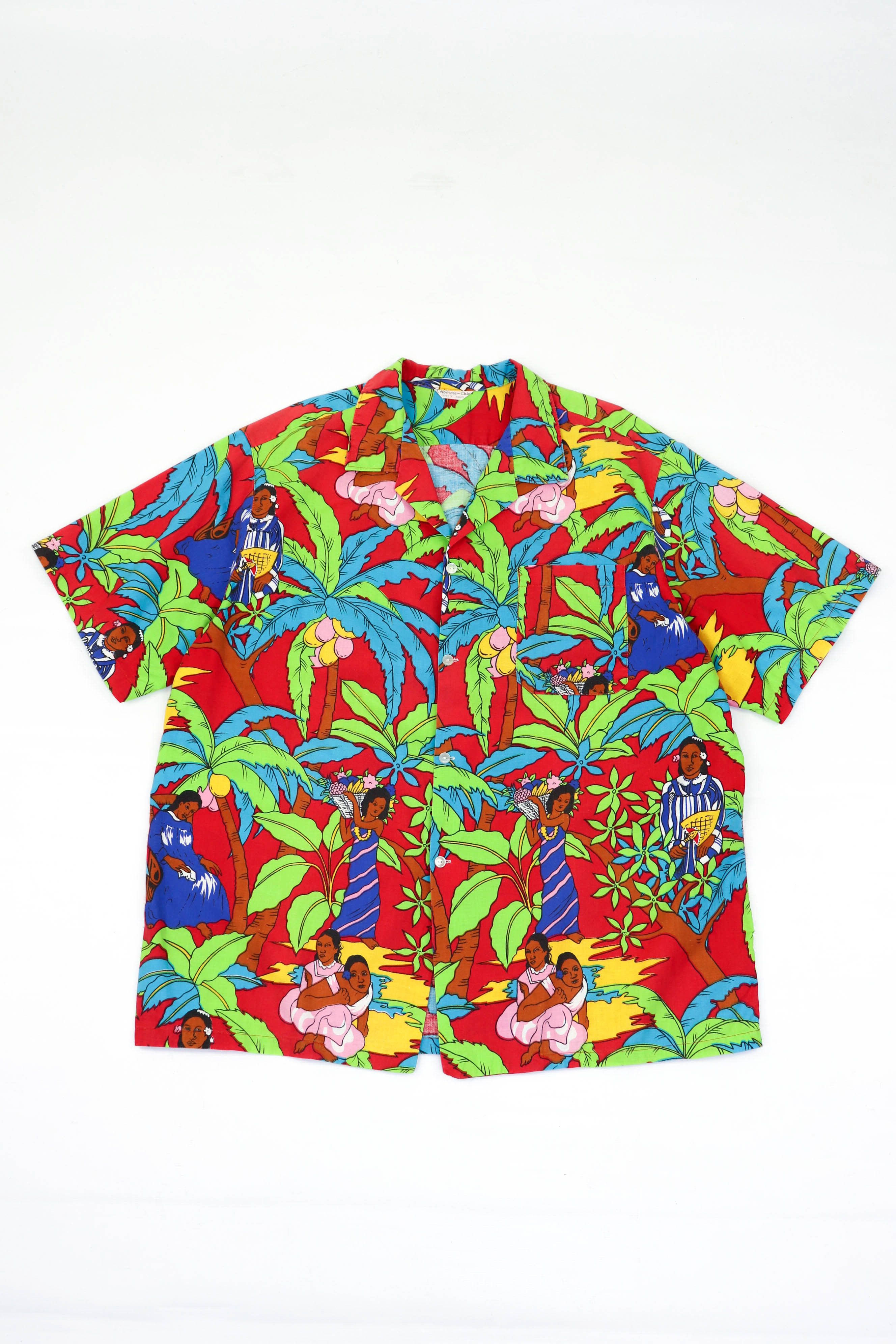 Vintage L' Homme-Chic Tahiti Vintage Graphics Hawaiian Aloha Shirt Size US XXL / EU 58 / 5 - 1 Thumbnail