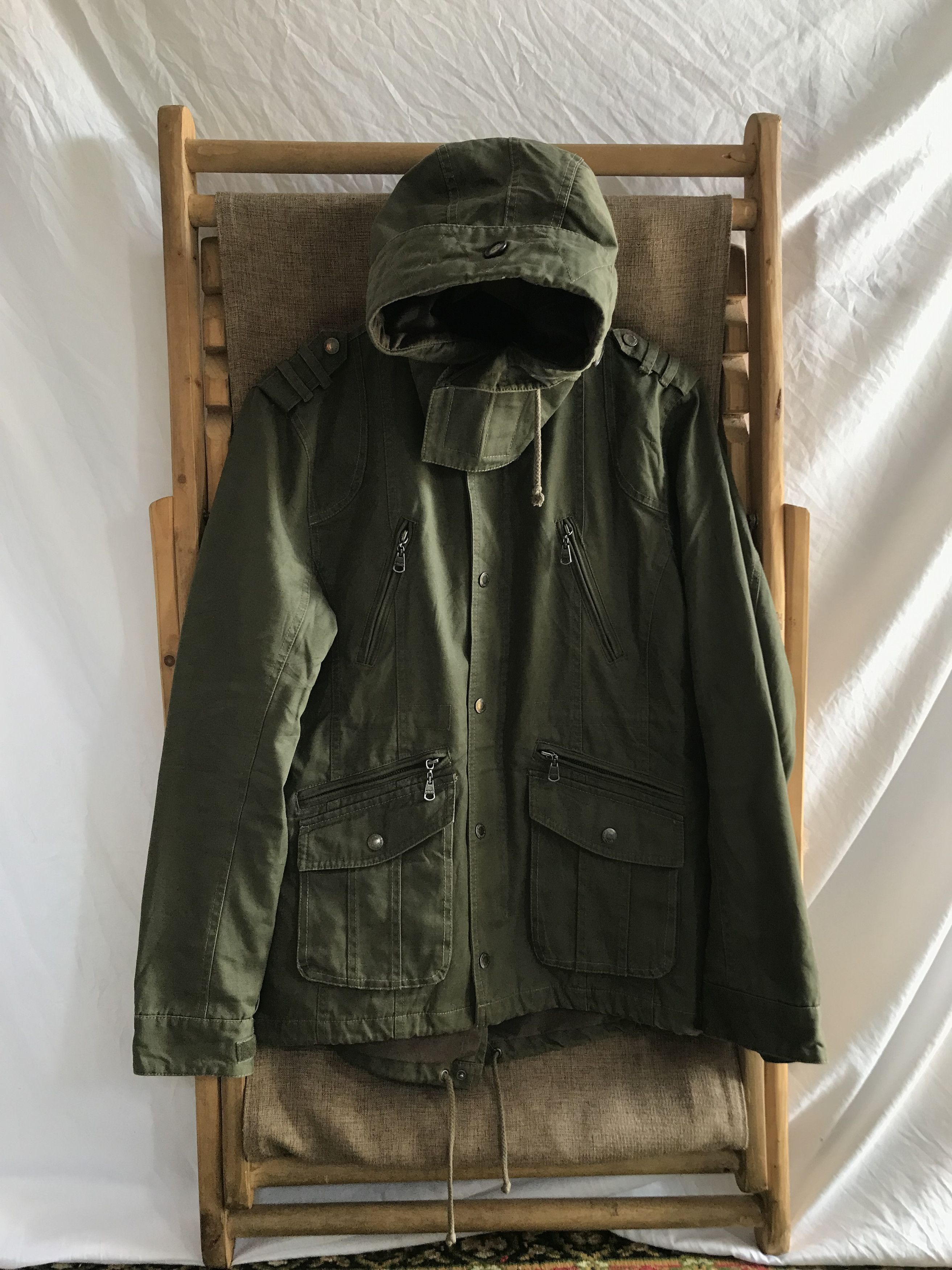 image of Hysteric Glamour x In The Attic Olive Green Army Jacket, Men's (Size Medium)