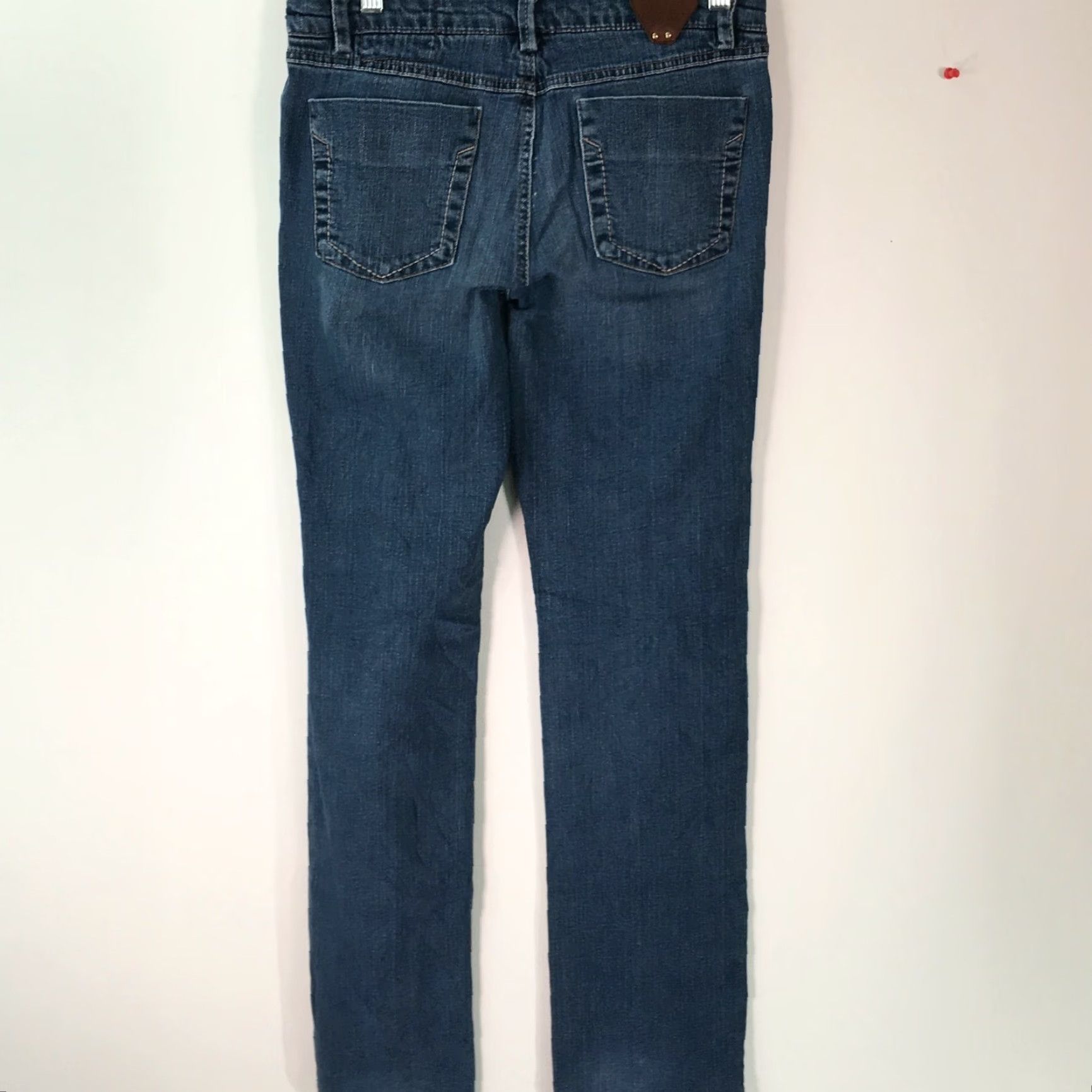 Denime VINTAGE ECKO Women's Straight Jeans Size 5 32X33 Blue Denim Regular Fit Mid Rise 90s Size 27" / US 4 / IT 40 - 2 Thumbnail