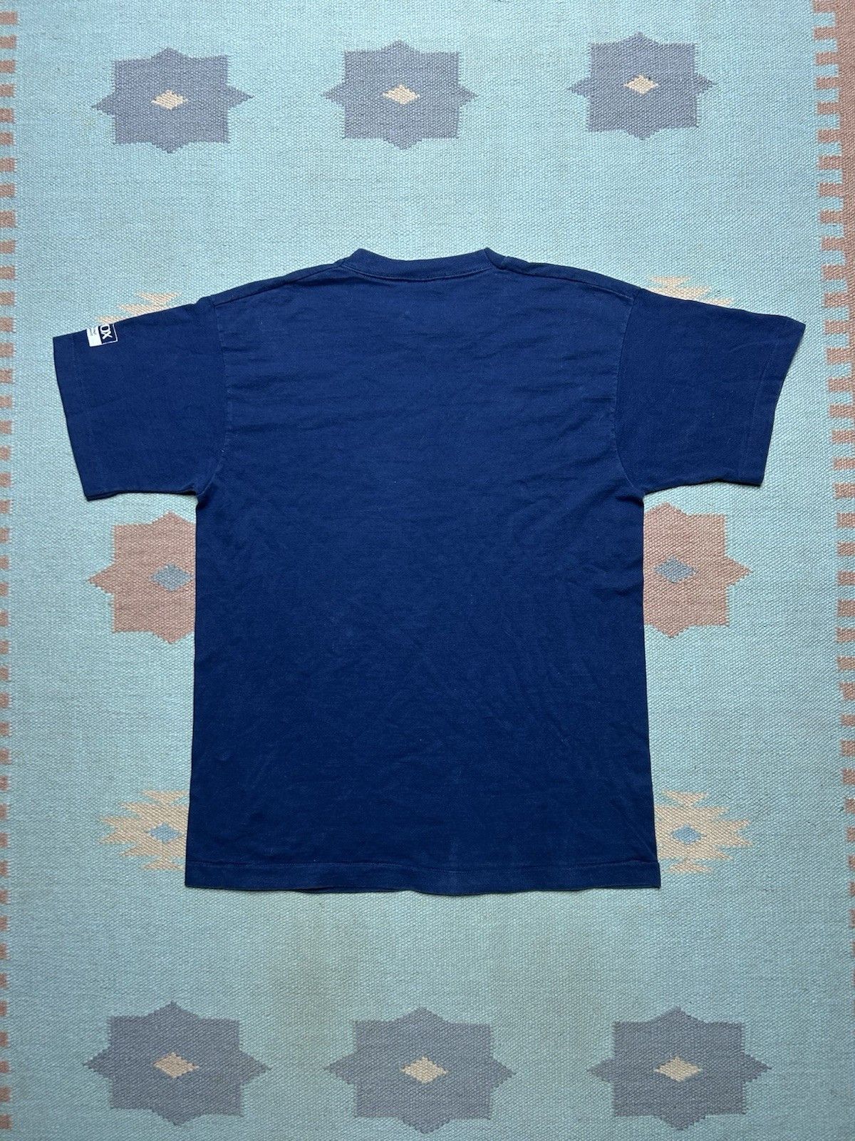 Vintage Vtg 90s blank t shirt navy fruit loom cotton single stitch L Size US L / EU 52-54 / 3 - 6 Thumbnail