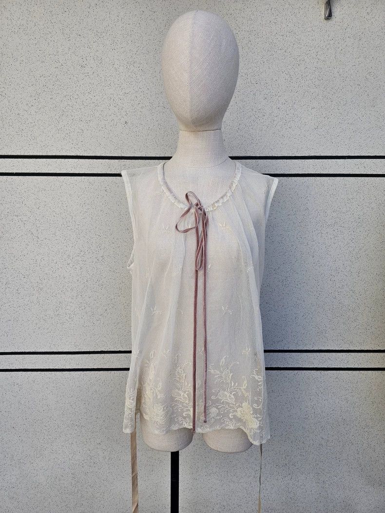Ann Demeulemeester Ann Demeulemeester Women's lace vest inside Size M / US 6-8 / IT 42-44 - 3 Thumbnail