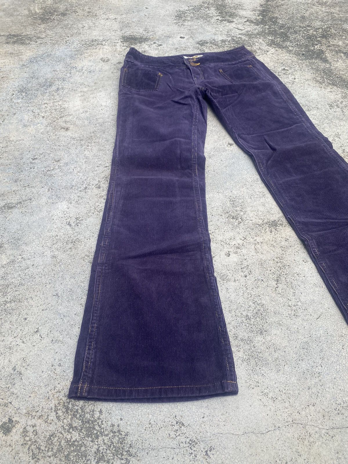 Designer × Hysteric Glamour × Japanese Brand Flare Hysteric Glamour Corduroy Low Rise Bush Pants Size US 27 - 1 Thumbnail
