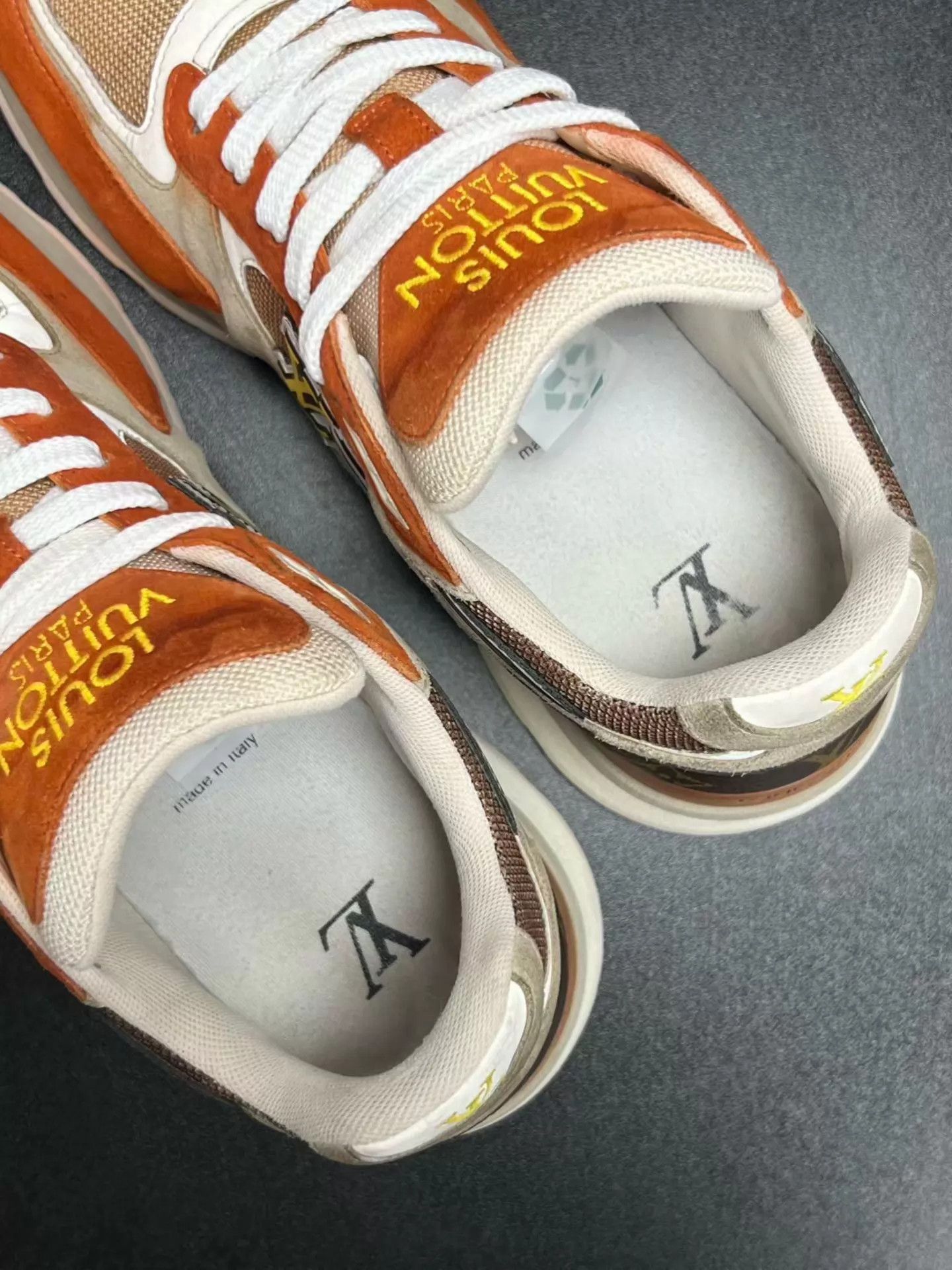 Louis Vuitton LV RUN AWAY Tenis Orange UK7.5/41.5 Size US 8.5 / EU 41-42 - 4 Thumbnail