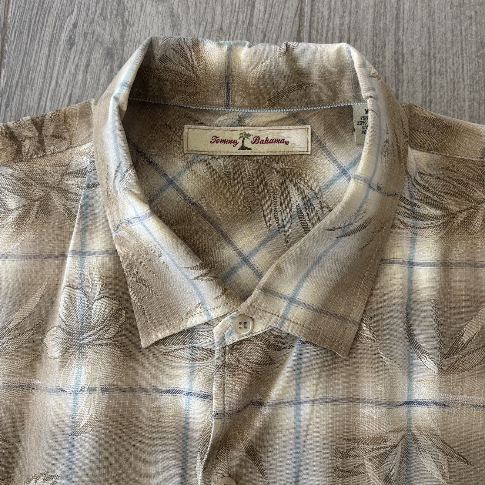 Tommy Bahama Tommy Bahama Hawaii Shirt Silk Gold Brown Floral Mens XXL Size US XXL / EU 58 / 5 - 3 Thumbnail