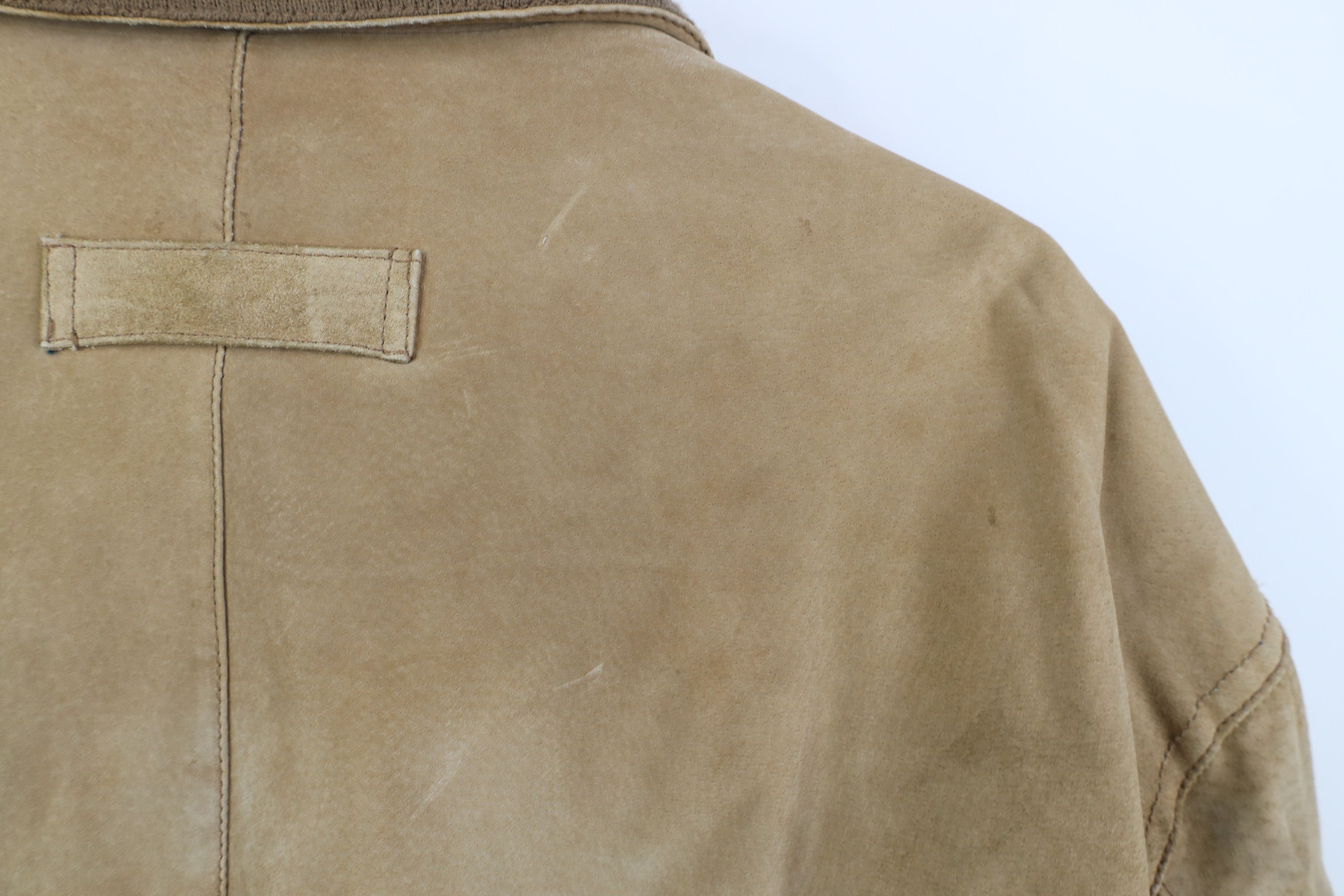 Vintage Vintage 90s Streetwear Suede Leather Cafe Bomber Jacket Size US L / EU 52-54 / 3 - 12 Thumbnail