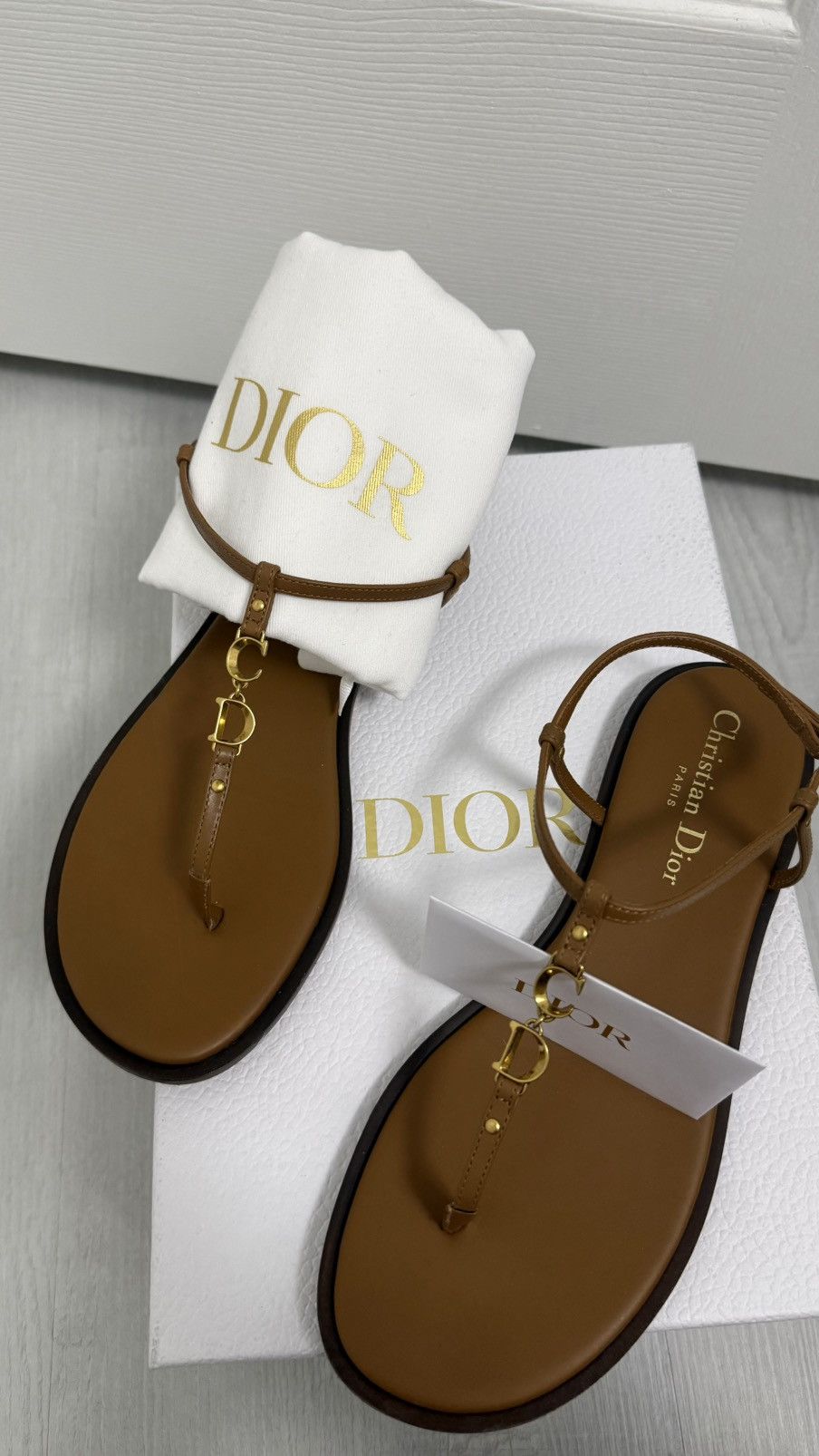 Dior C’est Dior leather sandals Size US 7 / IT 37 - 1 Thumbnail